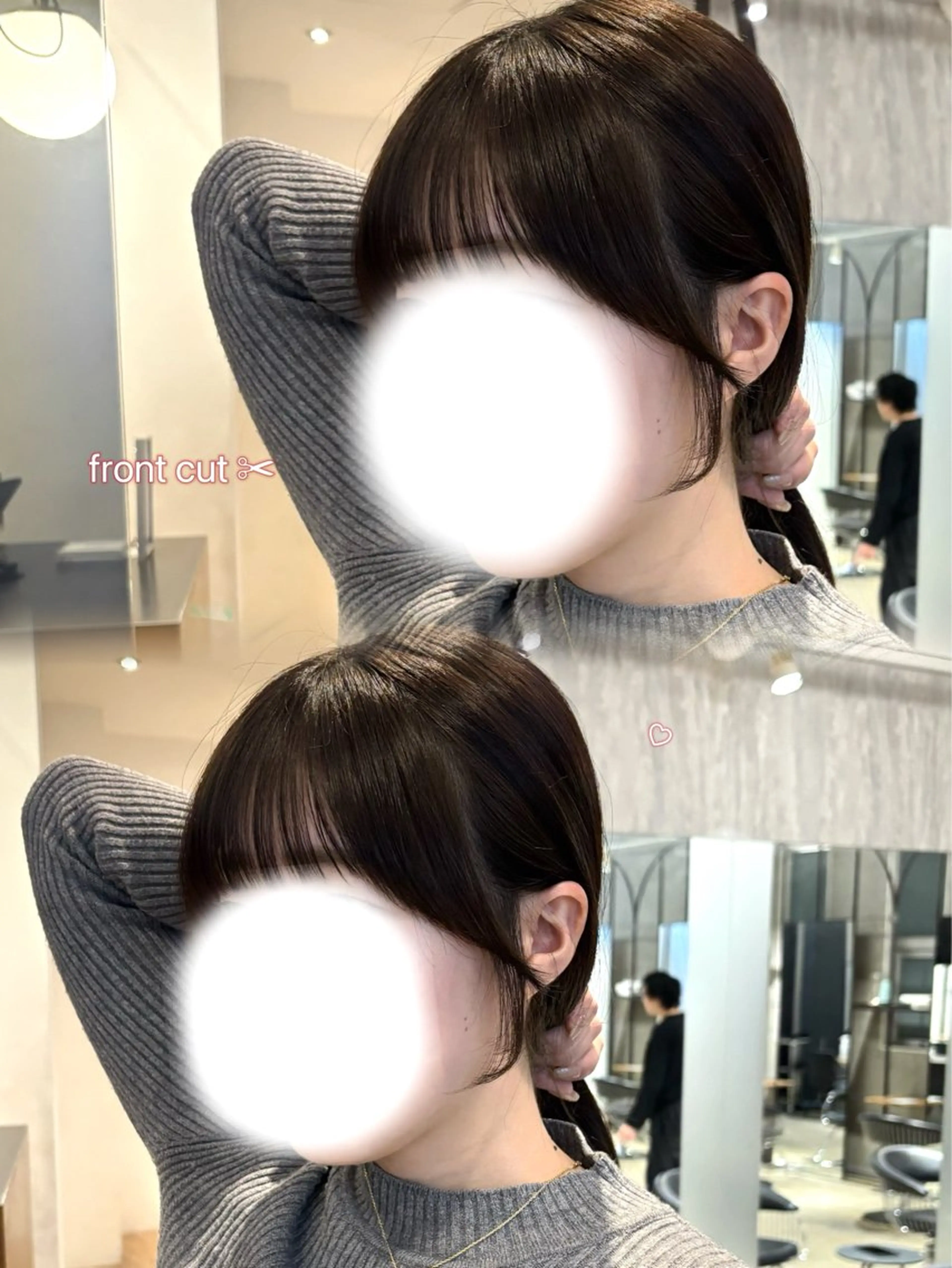 ロング 顔周りカット カット 西田 美侑/カットモデルのヘアスタイル