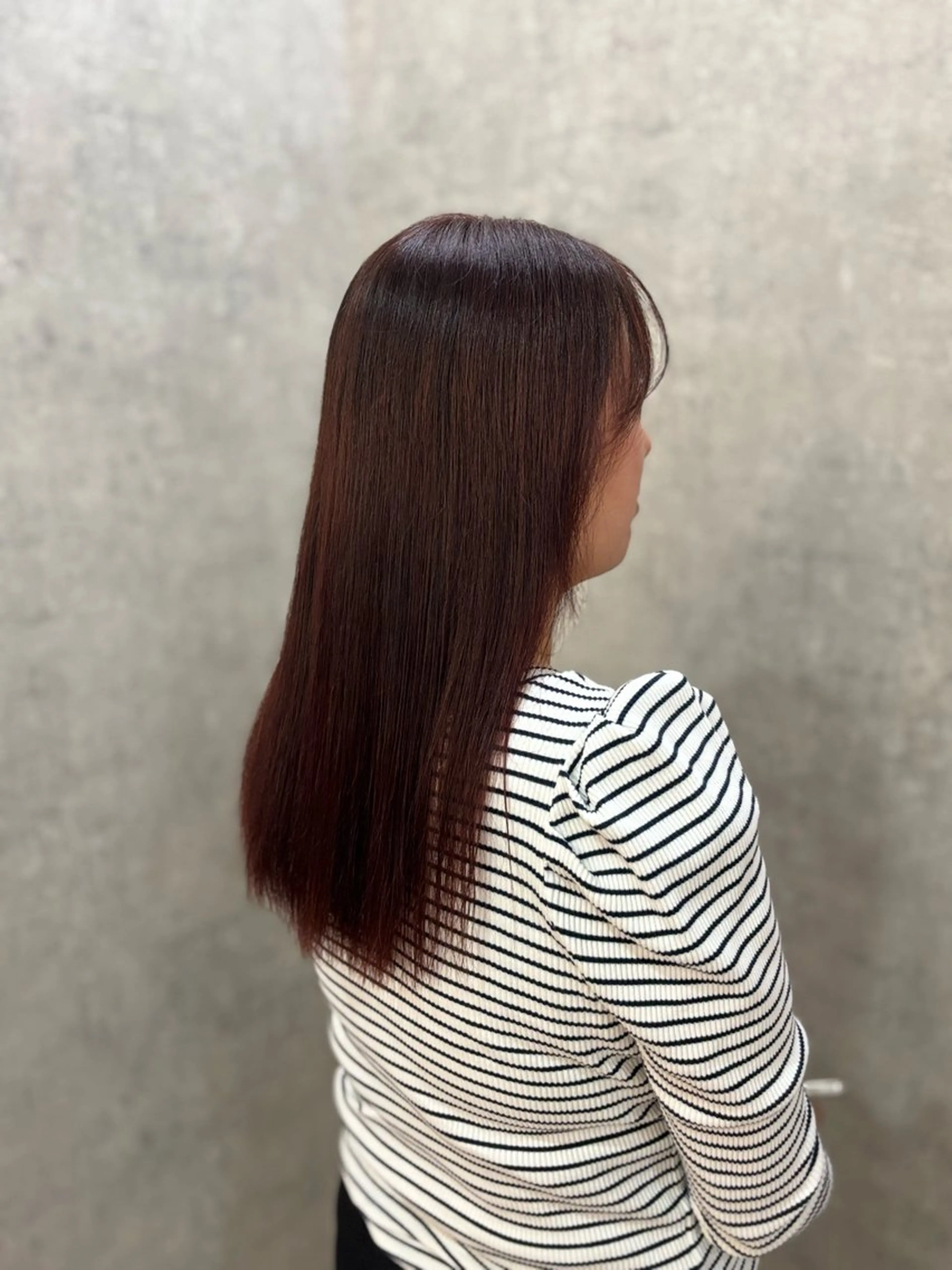 ロング カラー ブラウンカラー ピンクカラー ピンクブラウン 八尋 悠希のヘアスタイル