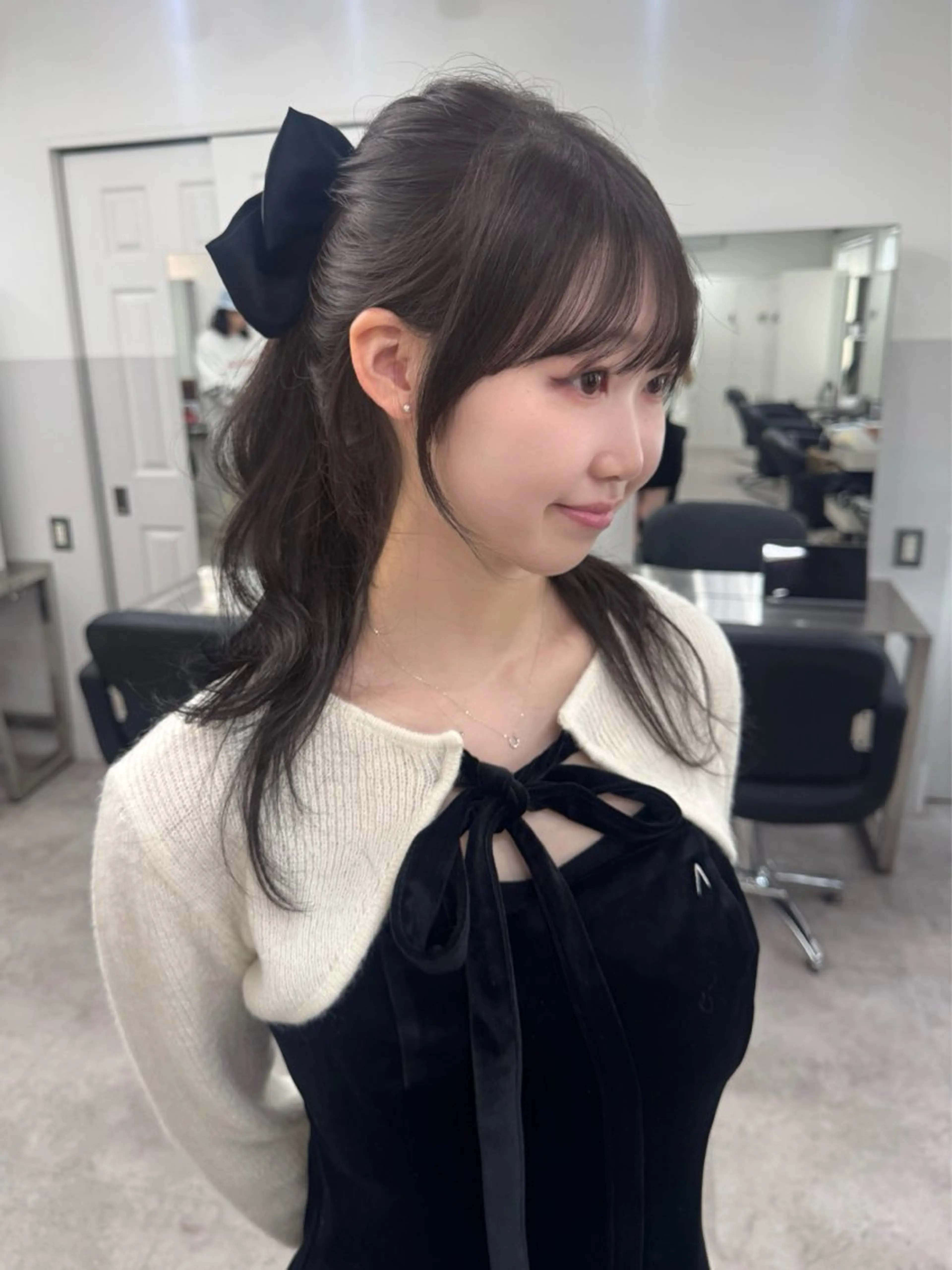 ロング カラー カット ヘアカラー トリートメント 🎀髪質改善×韓国レ イヤー×透明感/米田のヘアスタイル