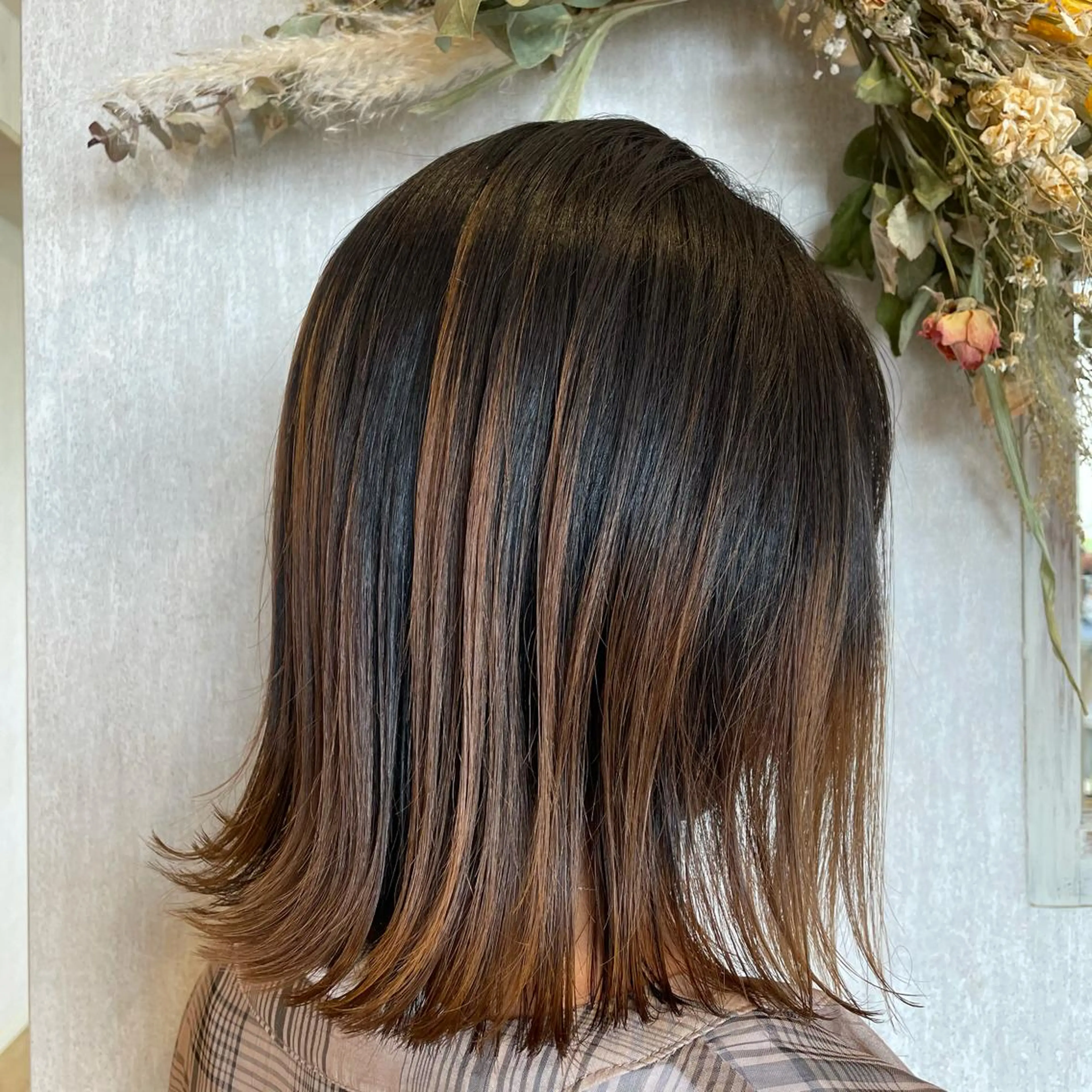 ミディアム 切りっぱなしボブ ボブ 上田 早恵のヘアスタイル