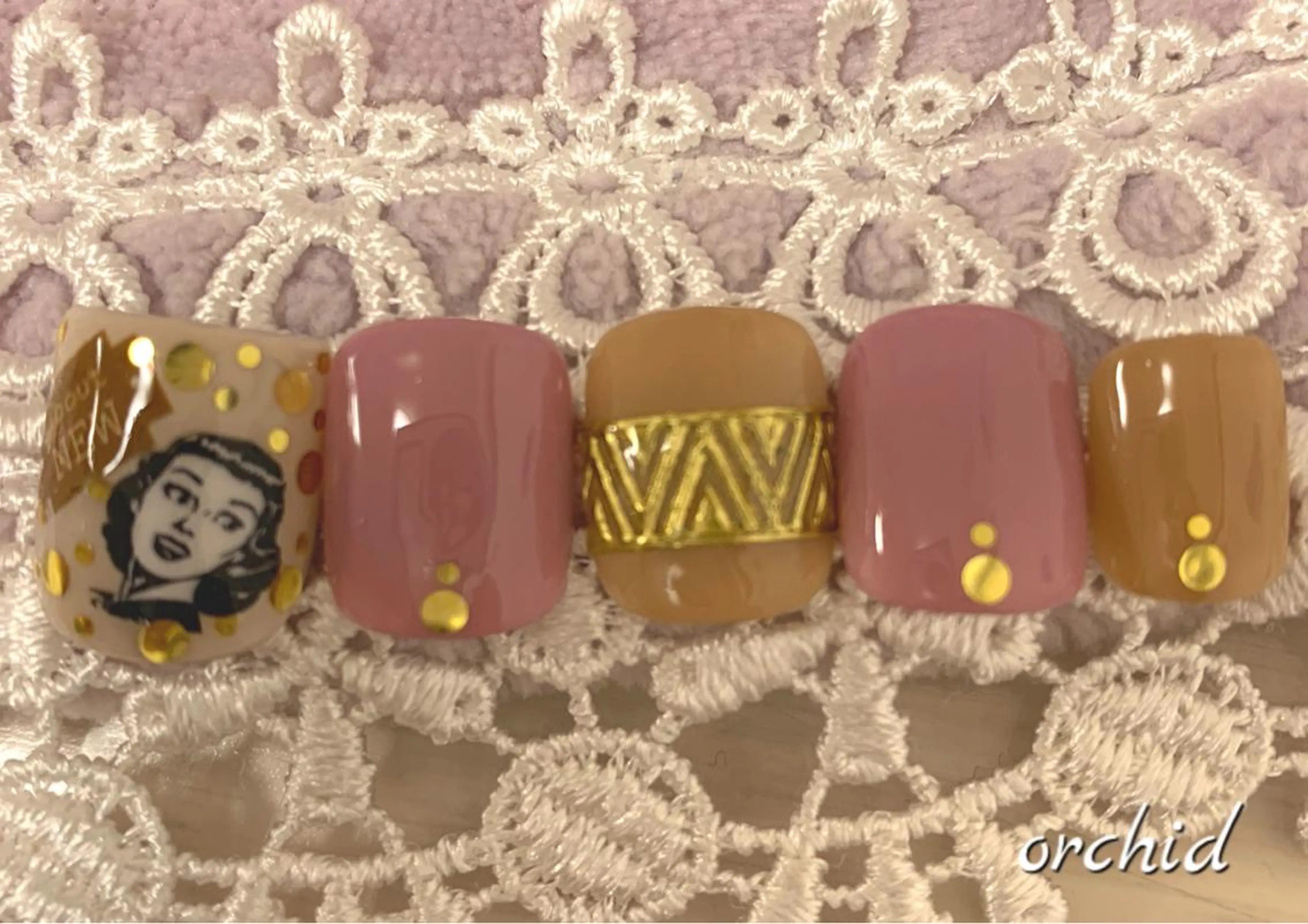 ネイル フットネイル orchid ♡オーキッドのネイルデザイン