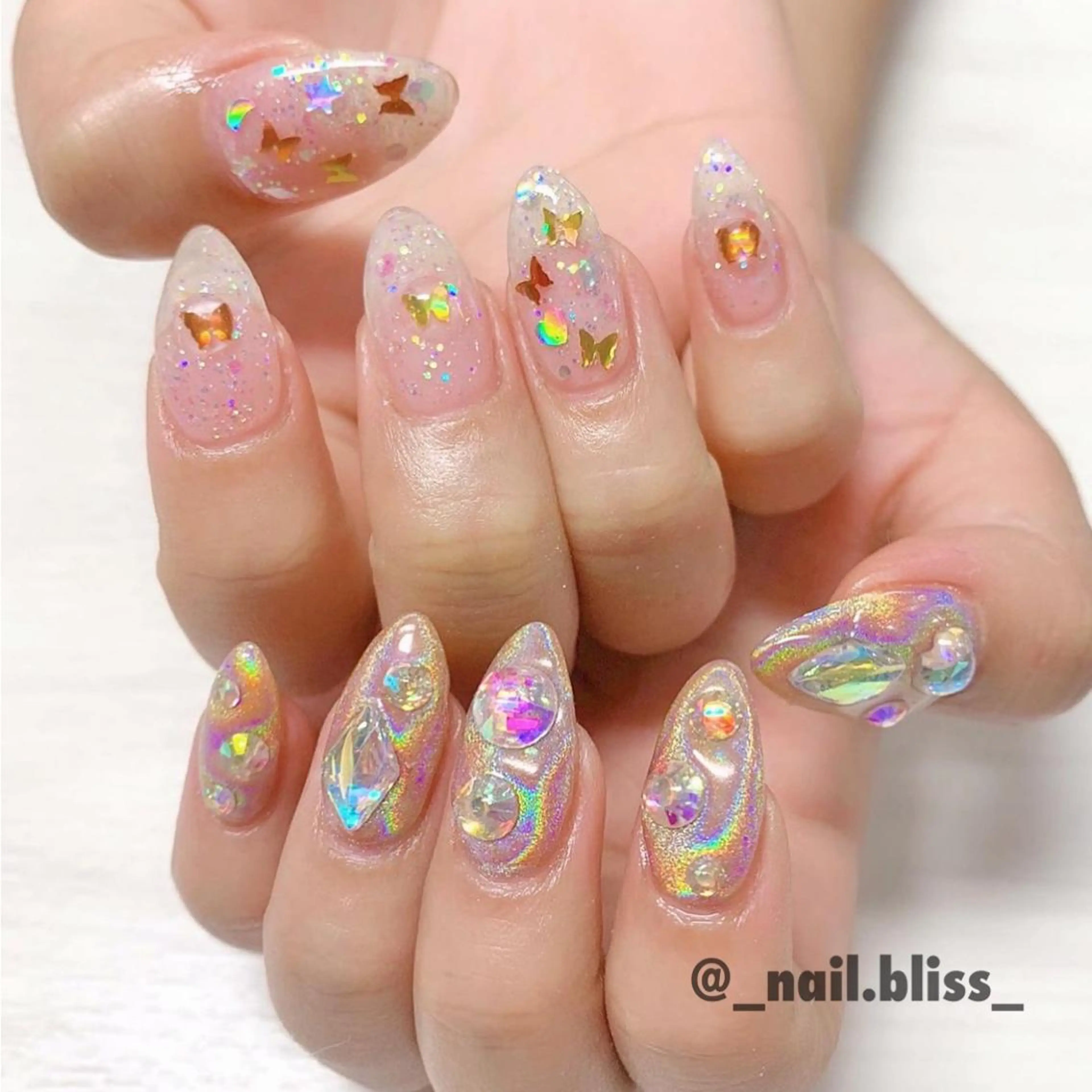 ネイル オレンジ ハンドネイル NAIL BLISSのネイルデザイン