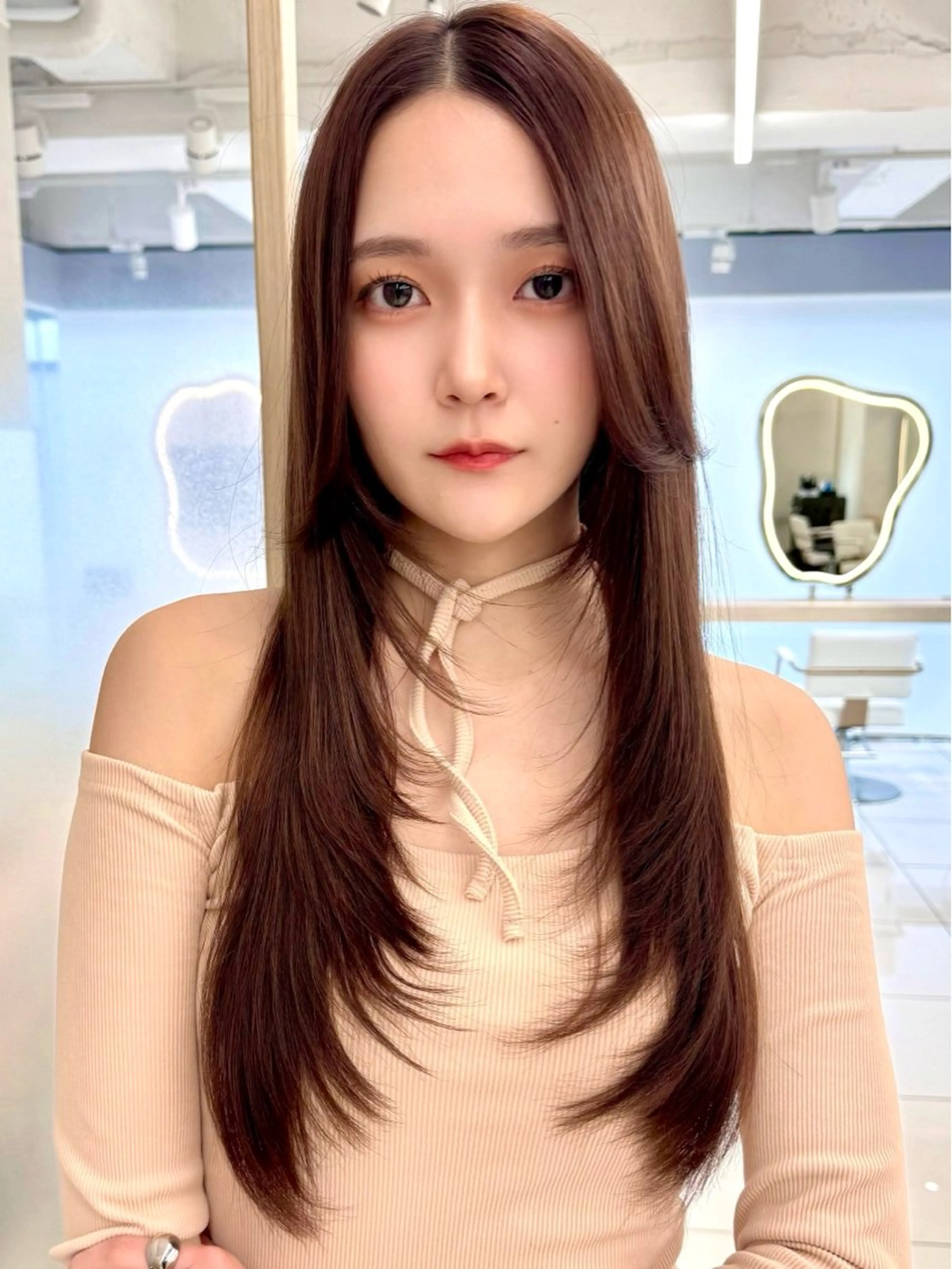 ロング レイヤー/韓国/ 顔周り/しんやのヘアスタイル