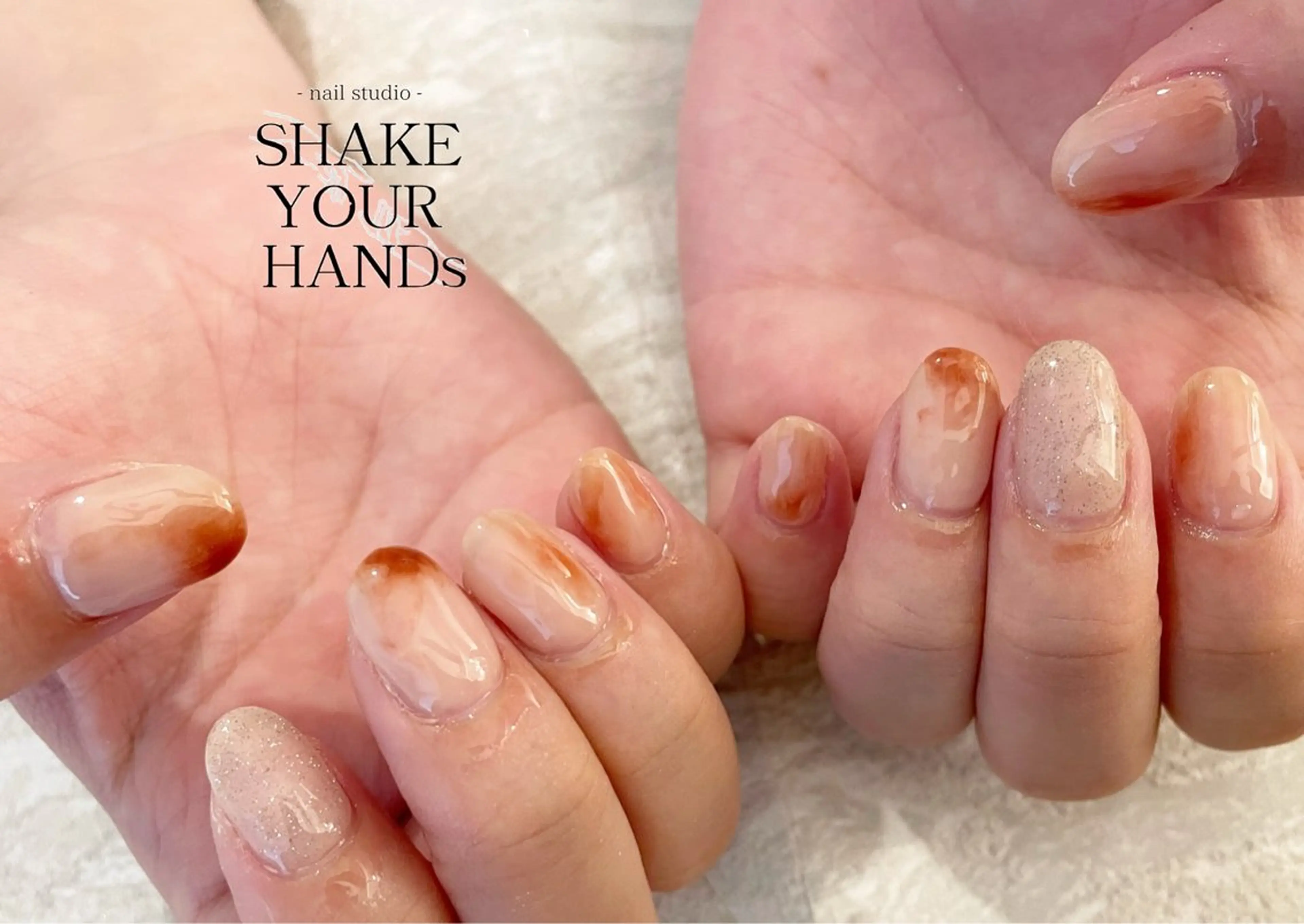 ネイル べっ甲ネイル ハンドネイル ネイルスタジオ シェイクユアハンズのネイルデザイン