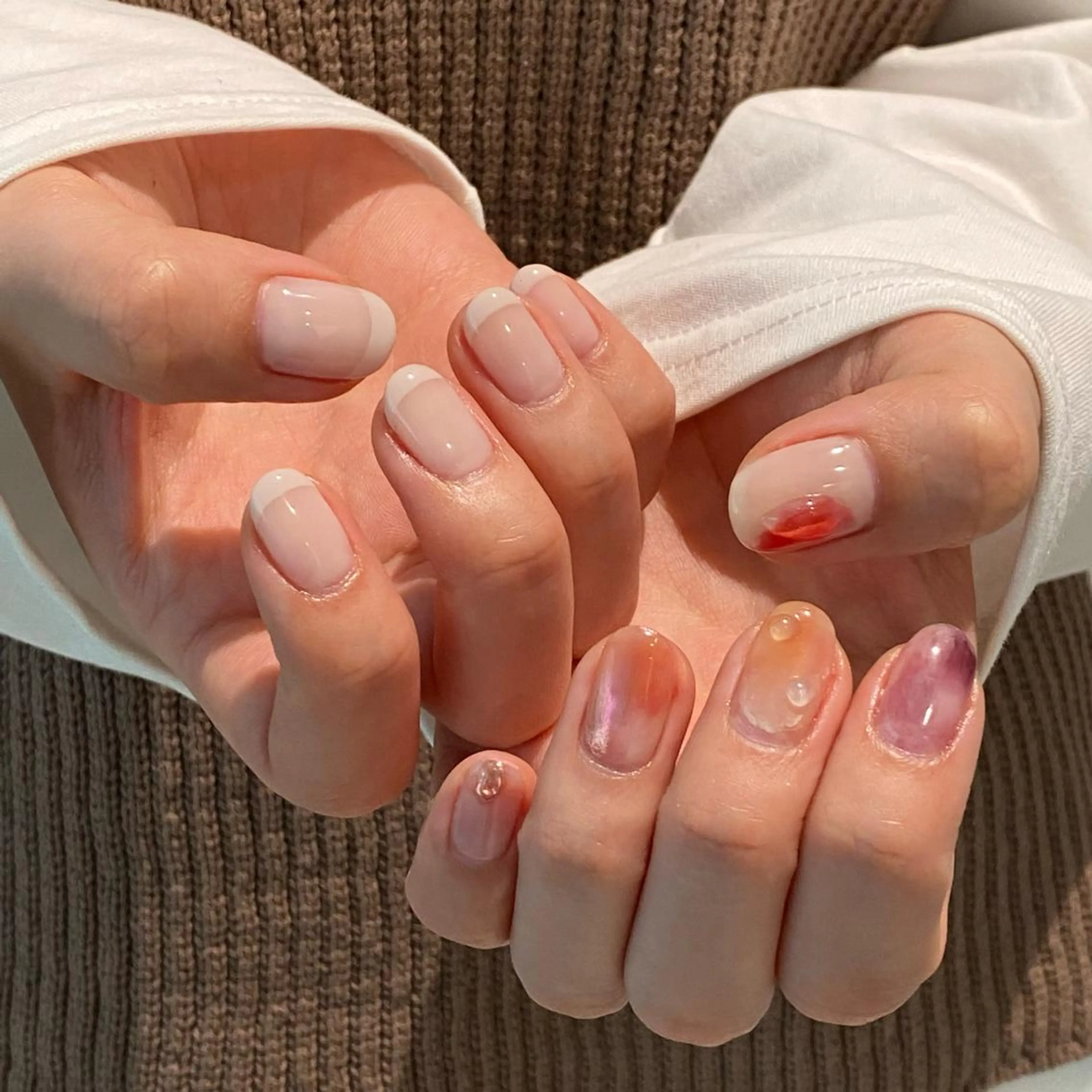 ネイル フレンチネイル ニュアンスネイル ピンク 春ネイル ayana nails所属・nail salon ayanaのネイルデザイン