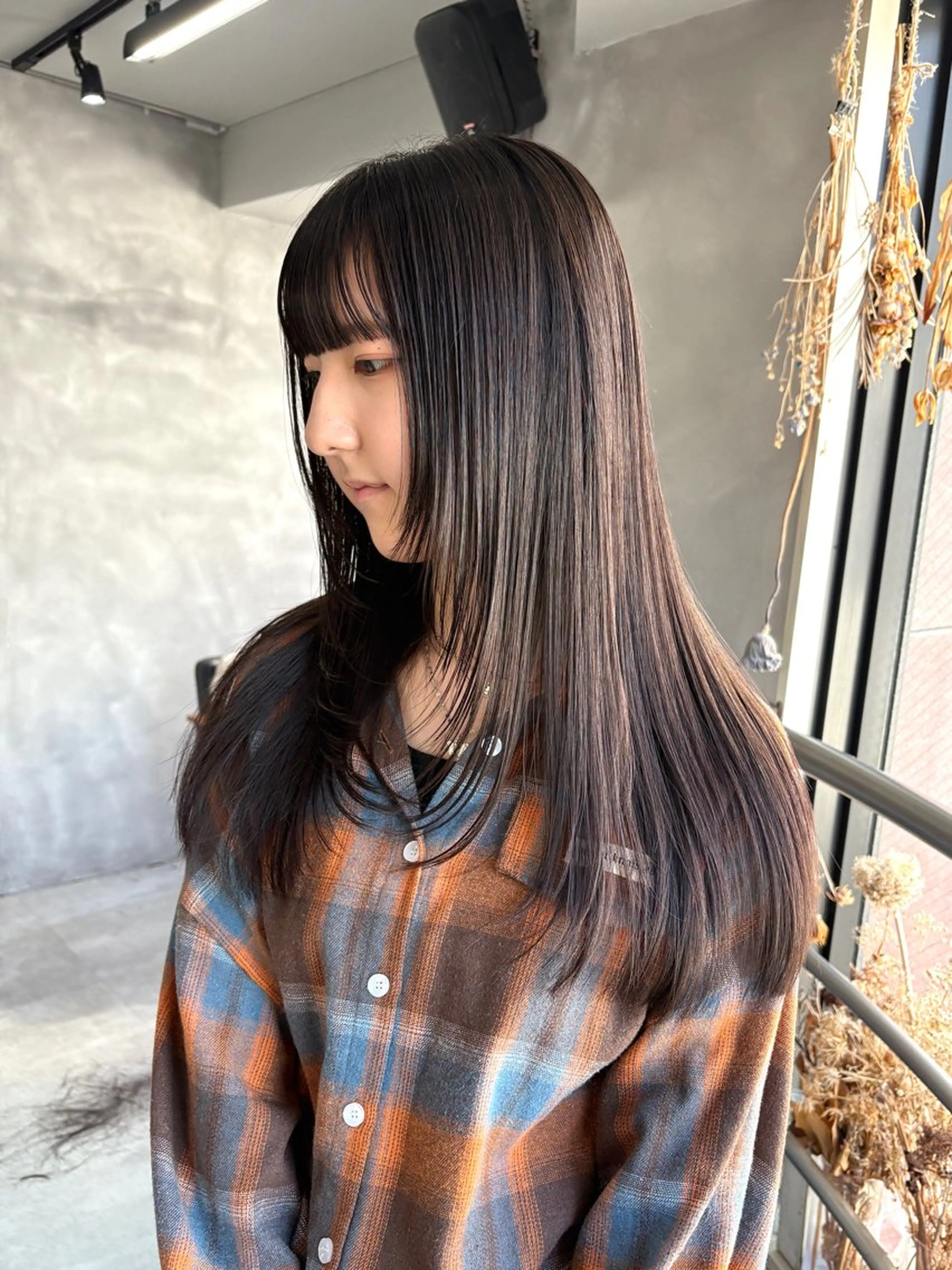 ロング カット すぎもと さき⚡️ レイヤー・*パーマのヘアスタイル