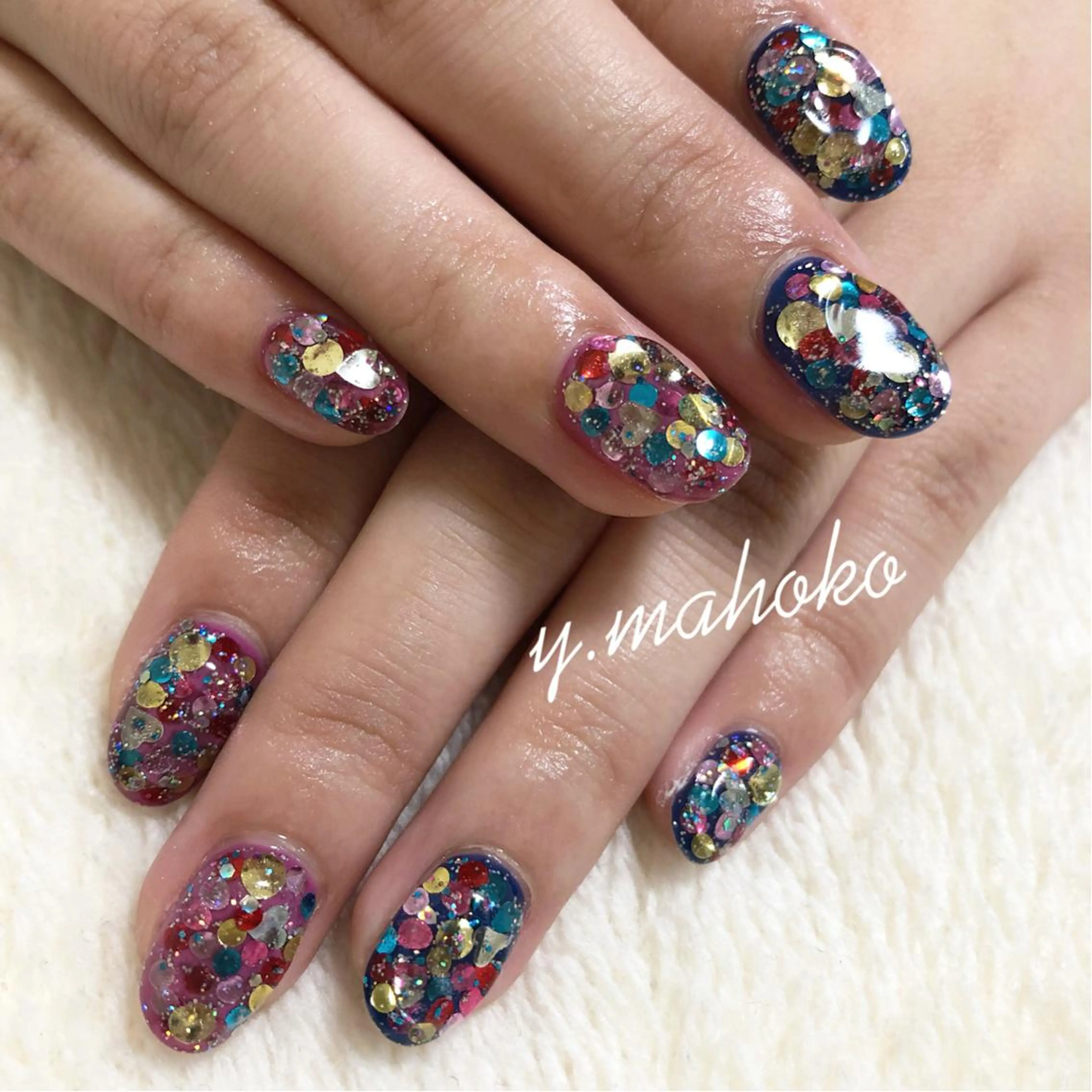ネイル ハンドネイル She nail studio 原宿所属・パラジェル有/ スカルプ/mahoのネイルデザイン
