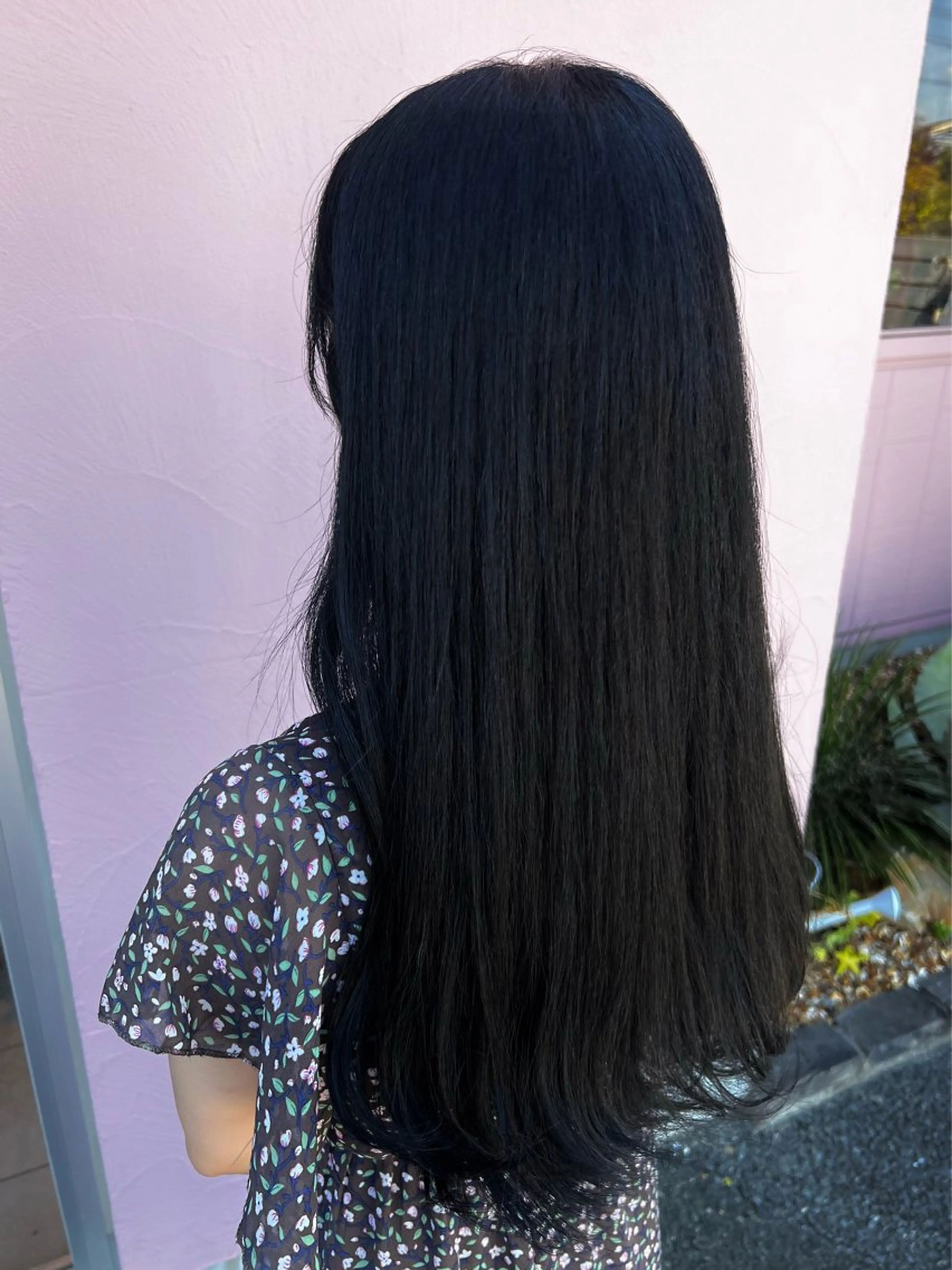 ロング カラー アッシュ 黒髪 ブリーチ ブルーカラー ブルーブラック 🌿寄り添い型美容師 🌿yuiのヘアスタイル