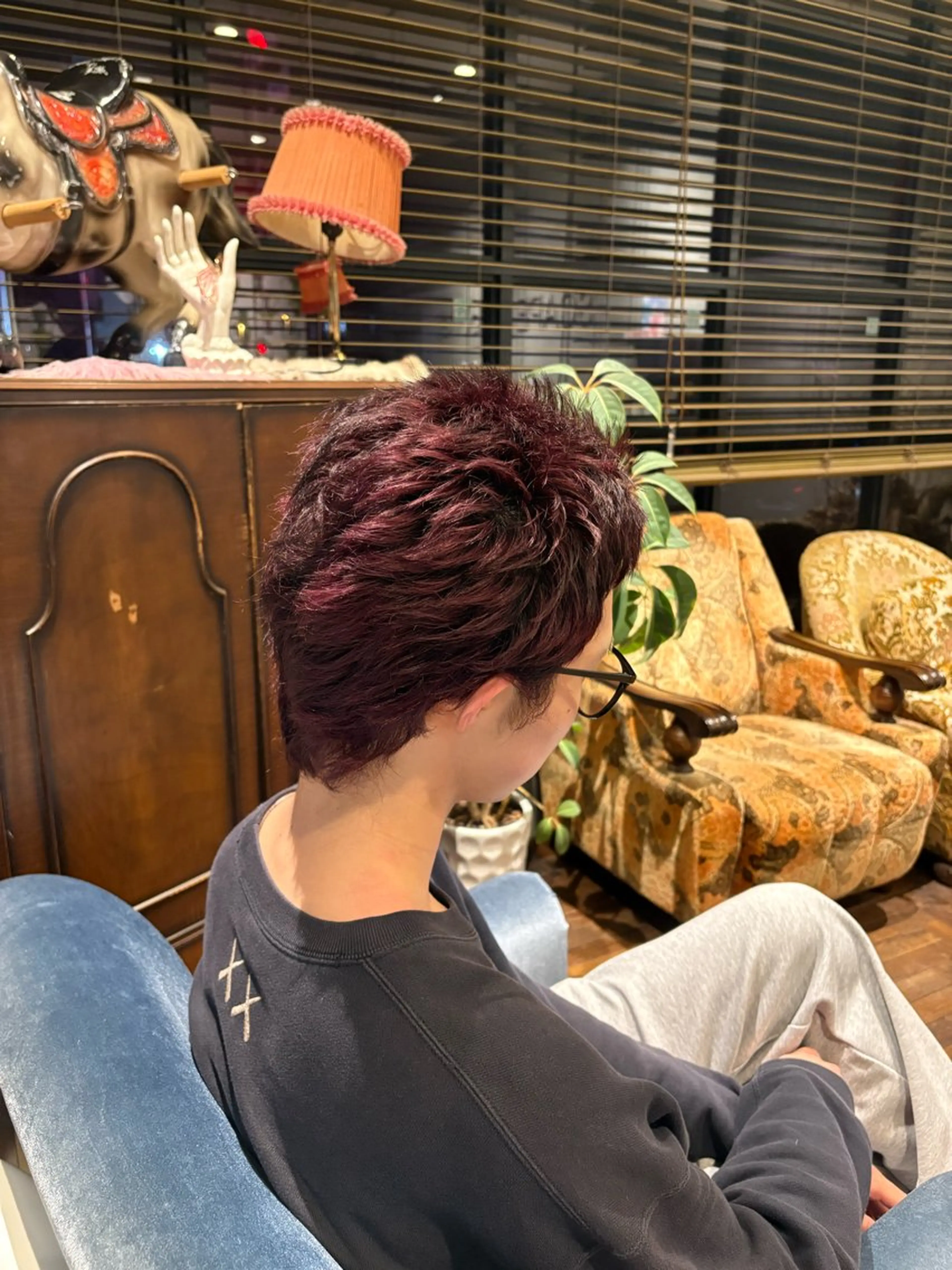 ショート カラー メンズ レッドカラー カット ヘアカラー トリートメント 10〜30代垢抜けメ ンズ特化/入沢花音のヘアスタイル