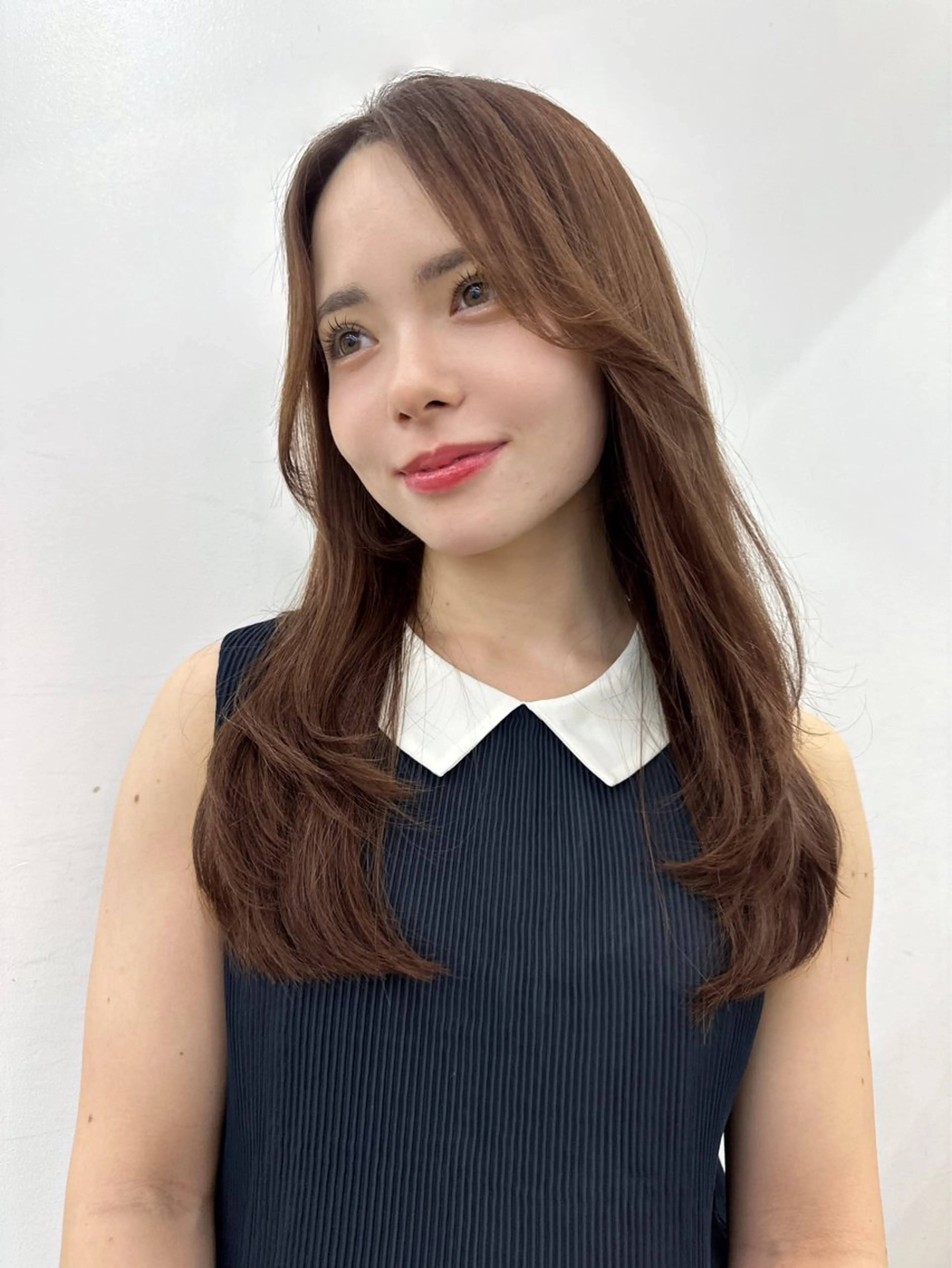 セミロング カット ヘアカラー 顔まわりカット/艶髪 カラー✨けいとのヘアスタイル