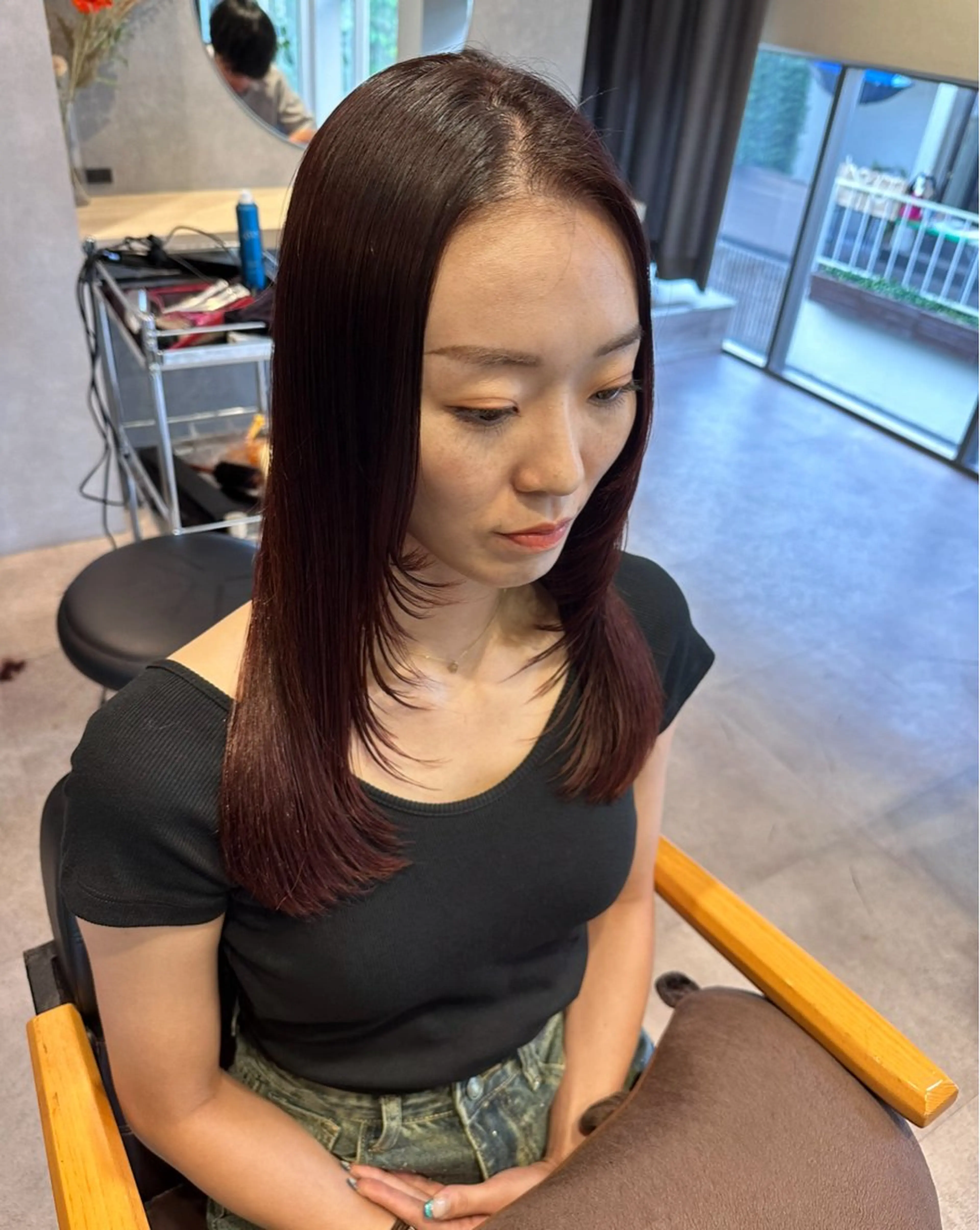 ロング カラー カット ヘアカラー 韓国風/オシャレ /縮毛矯正/滝口琴未のヘアスタイル