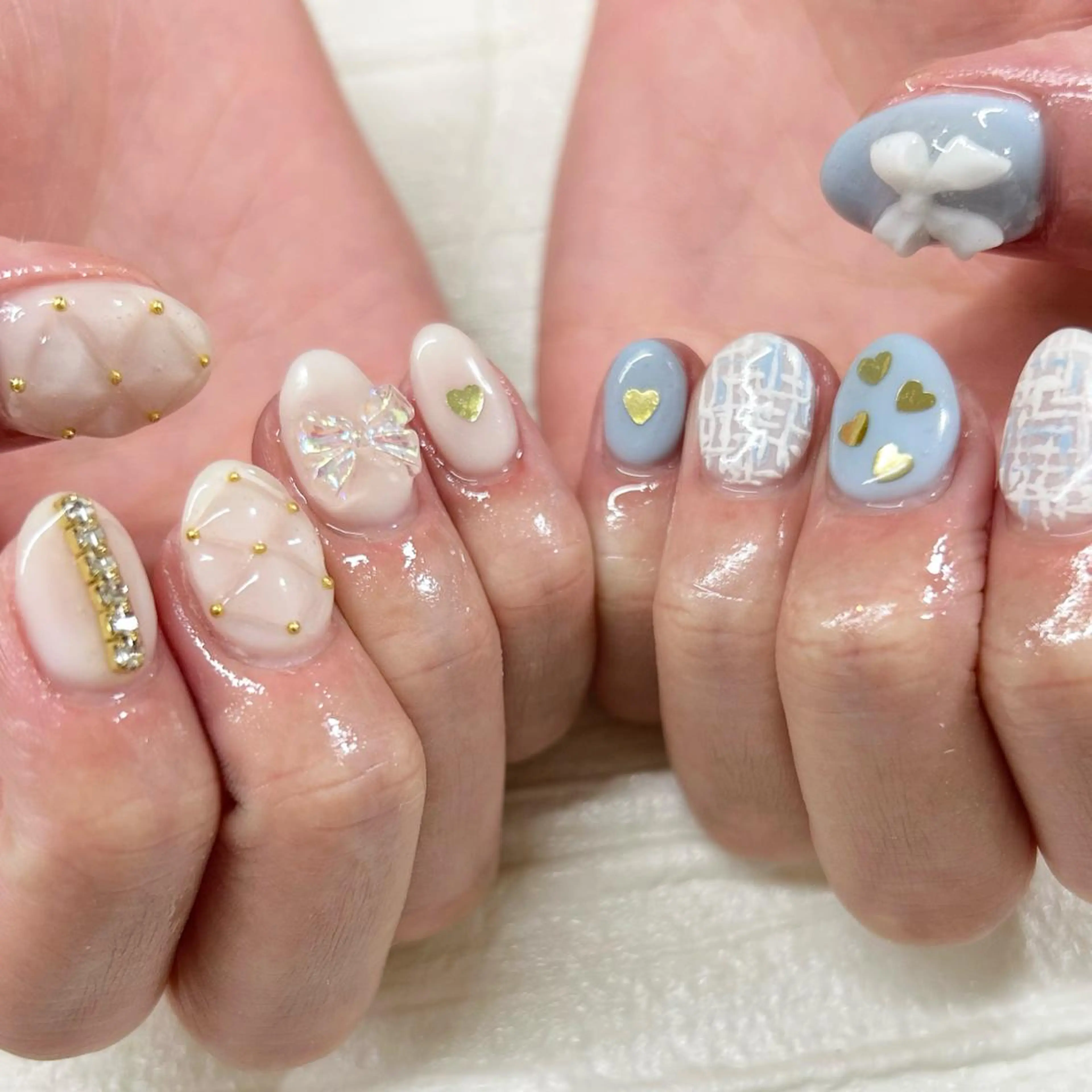 ネイル マツエク・マツパ アイブロウ 韓国風マツエク ワンホンマツエク ジェルネイル ハート 韓国ネイル ハンドネイル pu muのネイルデザイン