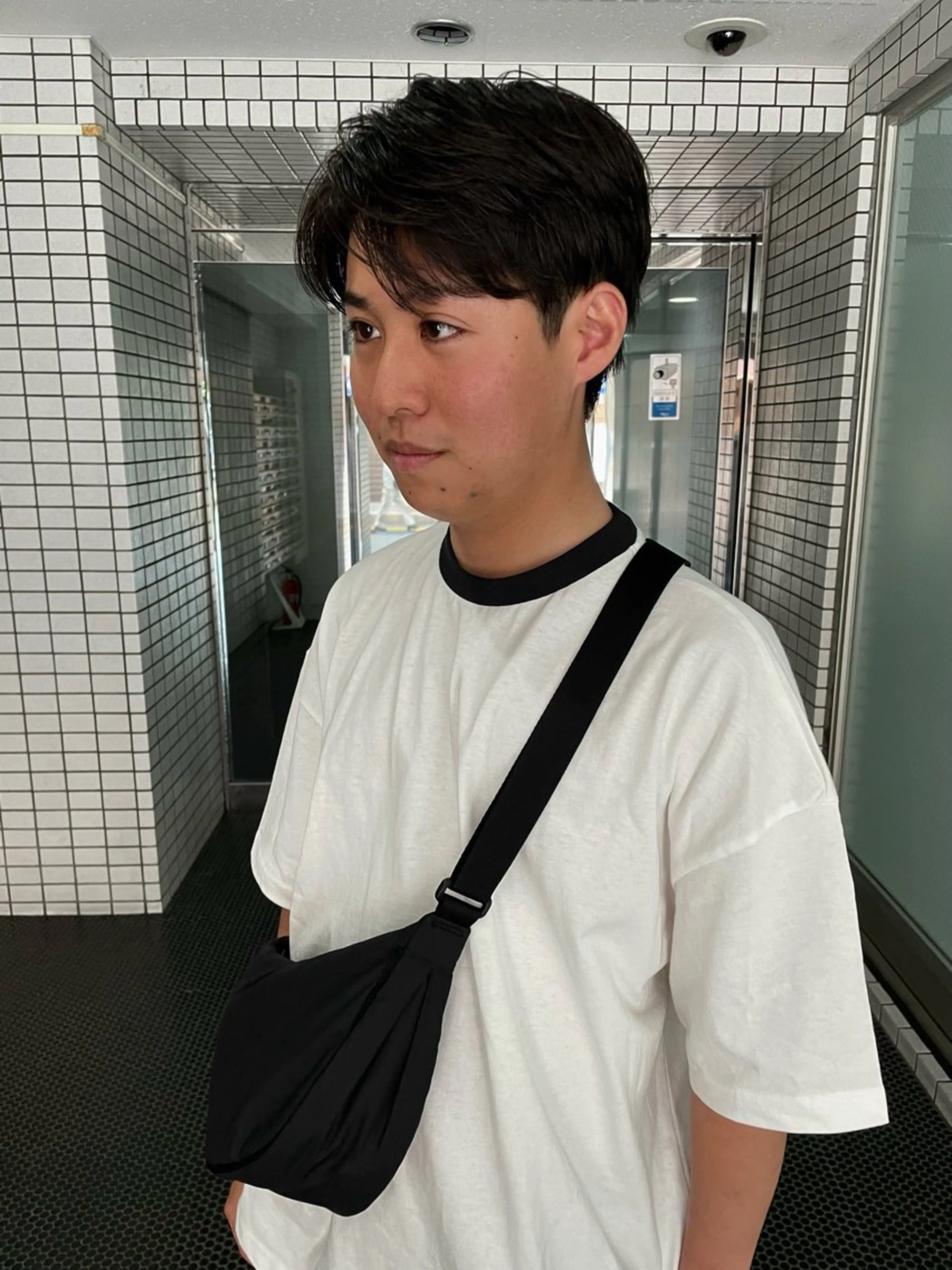 ミディアム メンズ センターパート ruki yabeのヘアスタイル