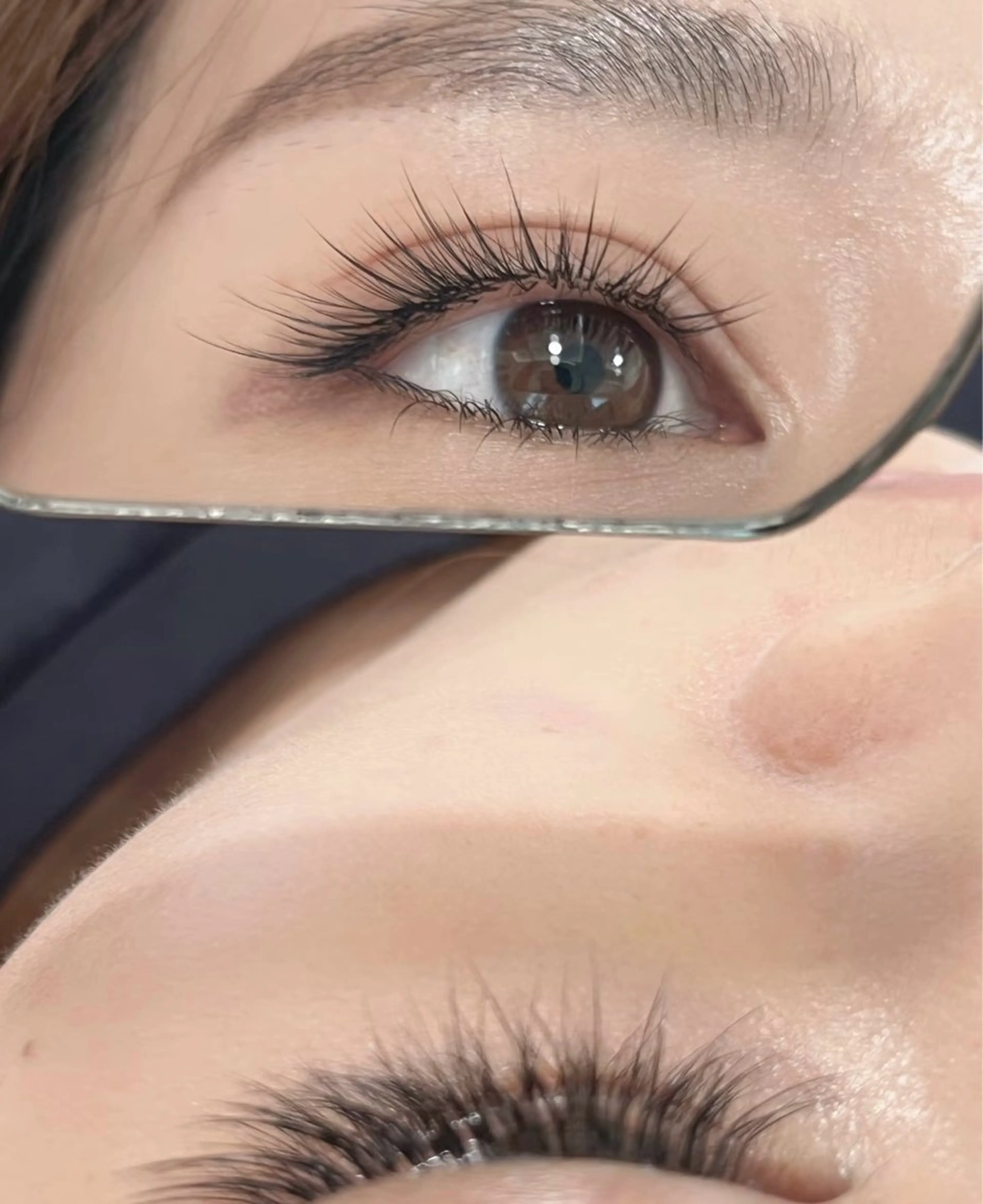 マツエク・マツパ バインドロック 束感まつ毛 フラットラッシュ 韓国風マツエク ナチュラル マツエク RiRi ネイル/マツエクのネイルデザイン