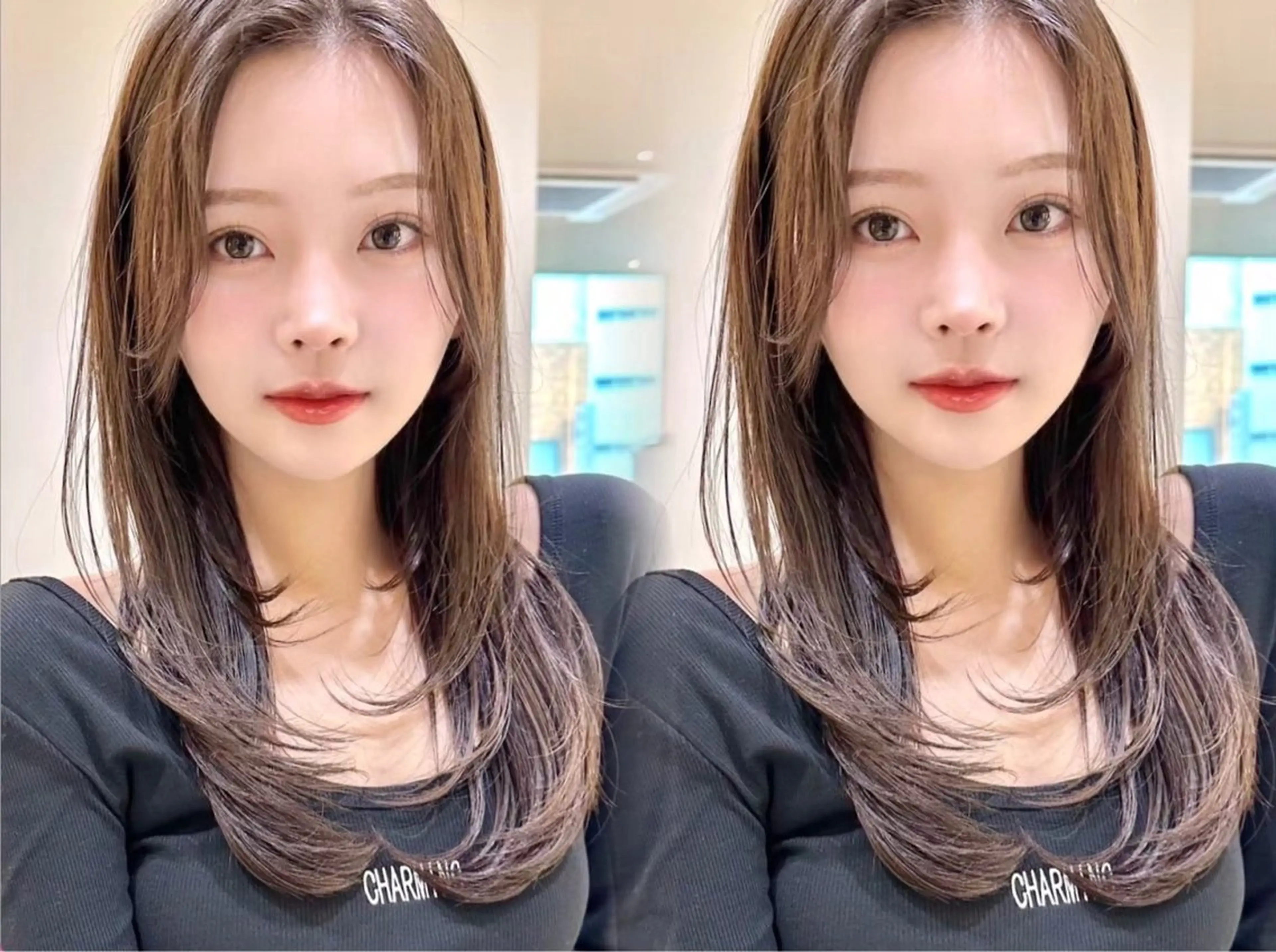 似合わせカット+透明感ケアカラー(ブリーチ無)の写真