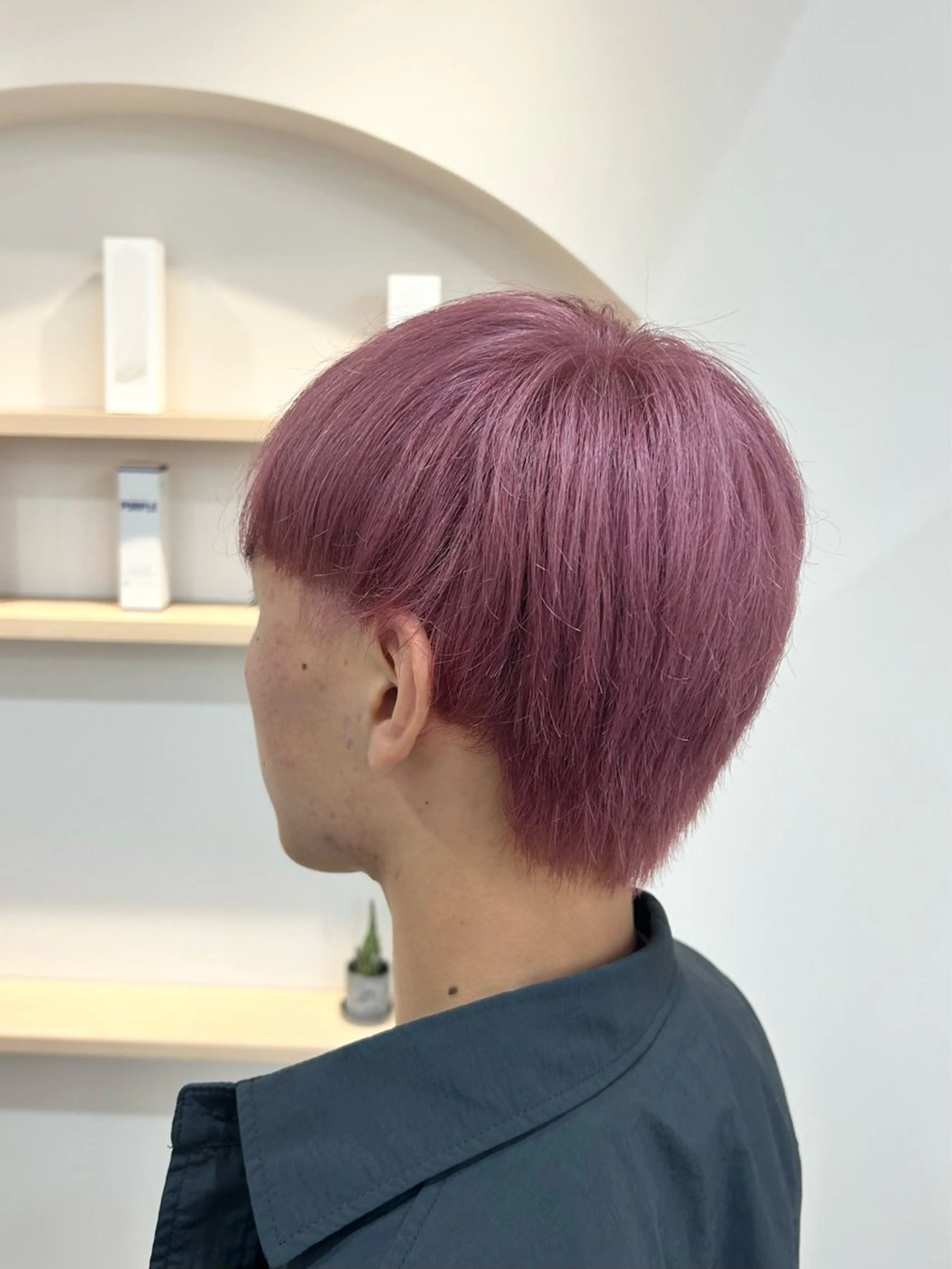 カラー メンズ ピンクカラー ヘアカラー トリートメント 透明感/ダブルカラー /🌸ERI🌸のヘアスタイル