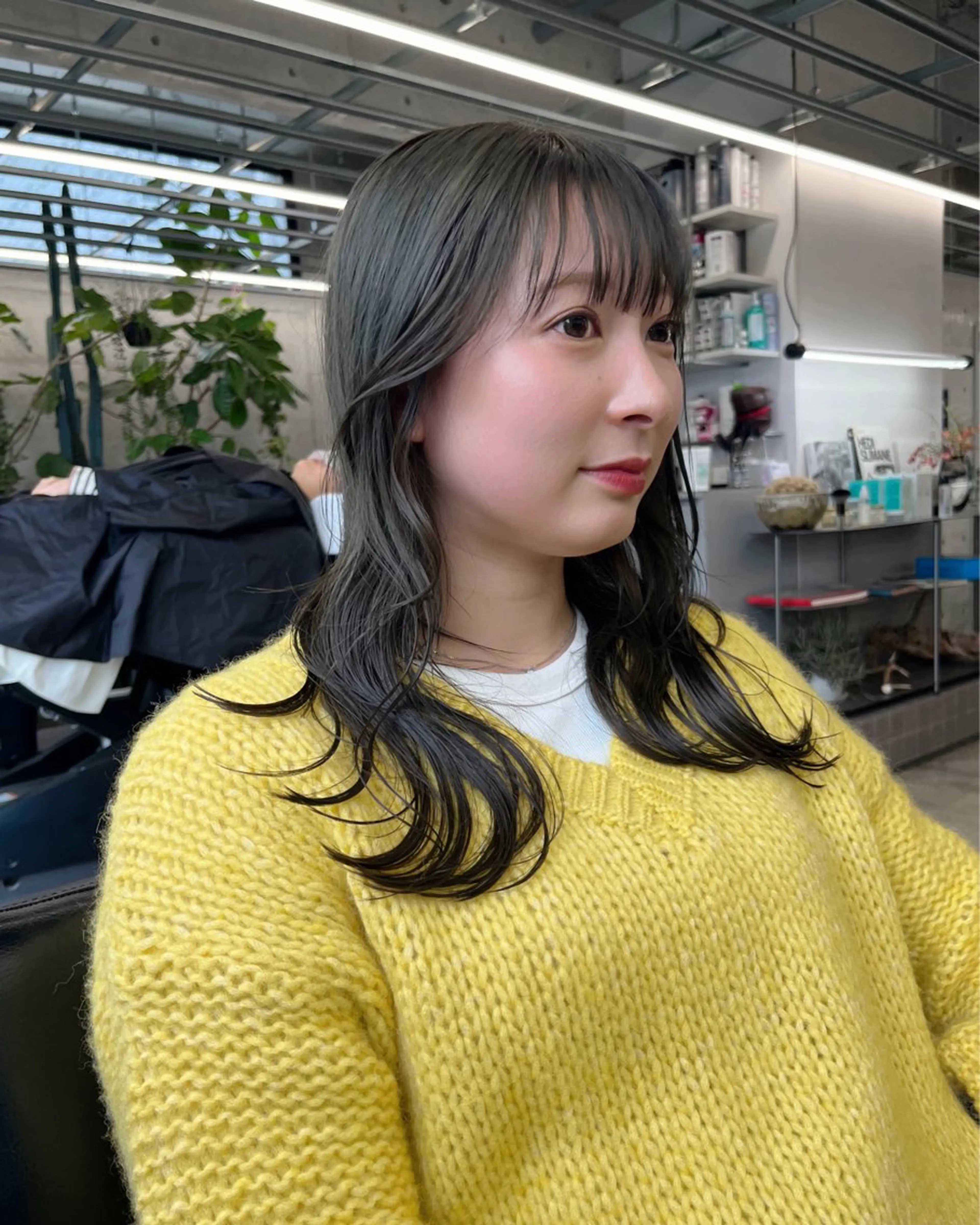 セミロング カラー カット ヘアカラー ダブルカラー/ ケアブリーチ/クニトのヘアスタイル