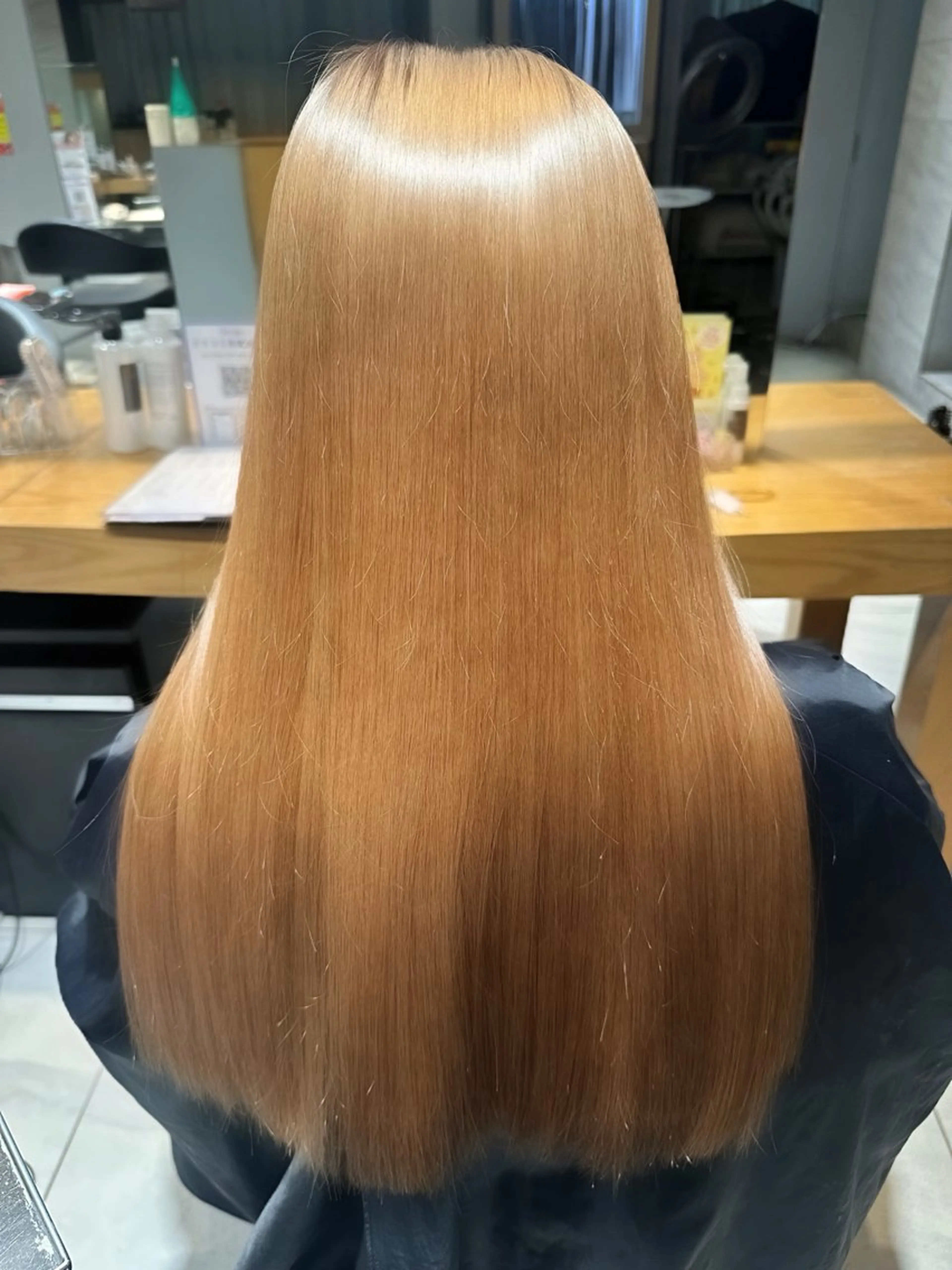 ロング カット 縮毛矯正 トリートメント 髪質改善Lee京橋 上山裕生のヘアスタイル