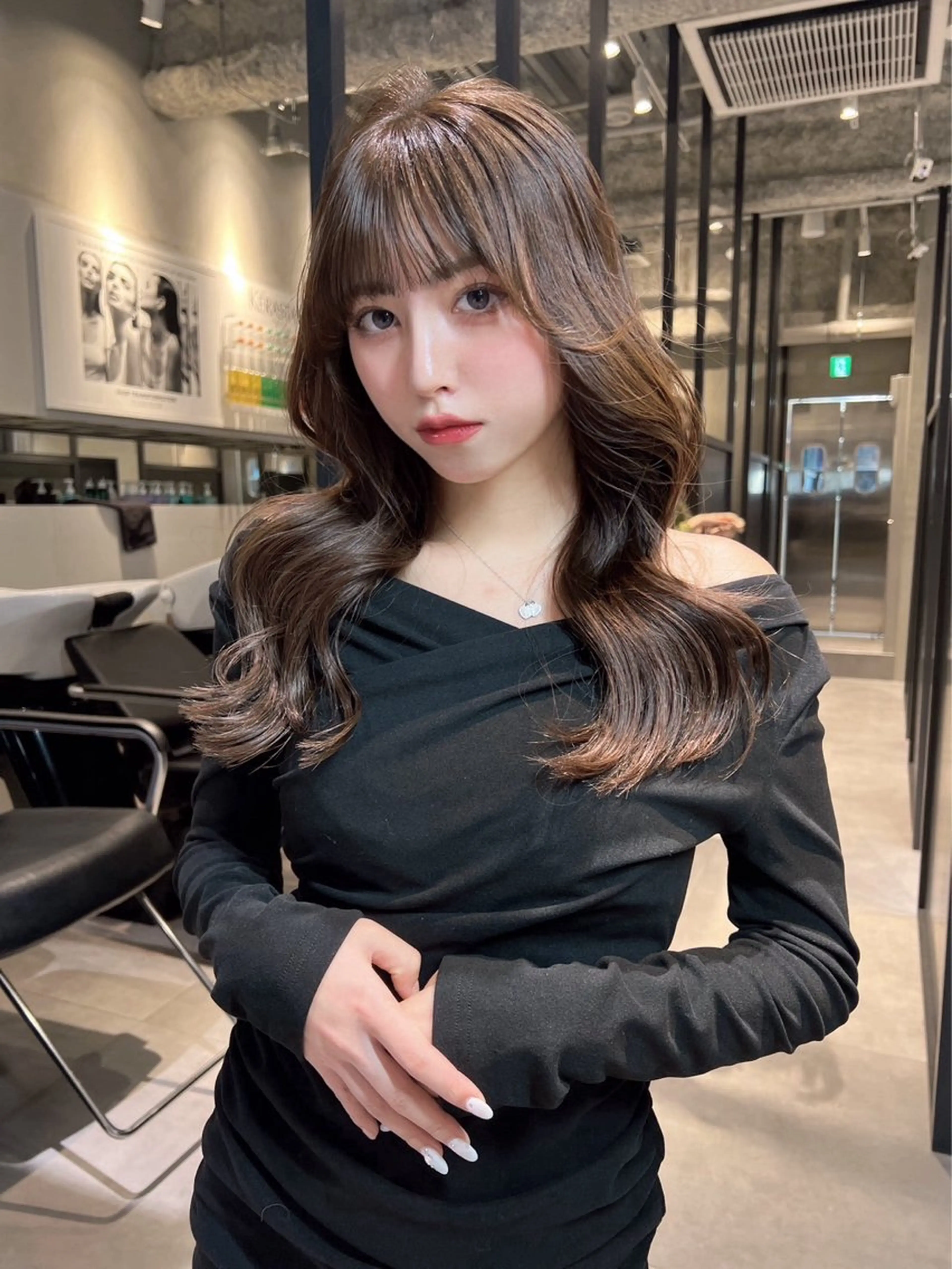 ロング 銀座/韓国/ワンホン 🤍艶髪🖤nahoのヘアスタイル