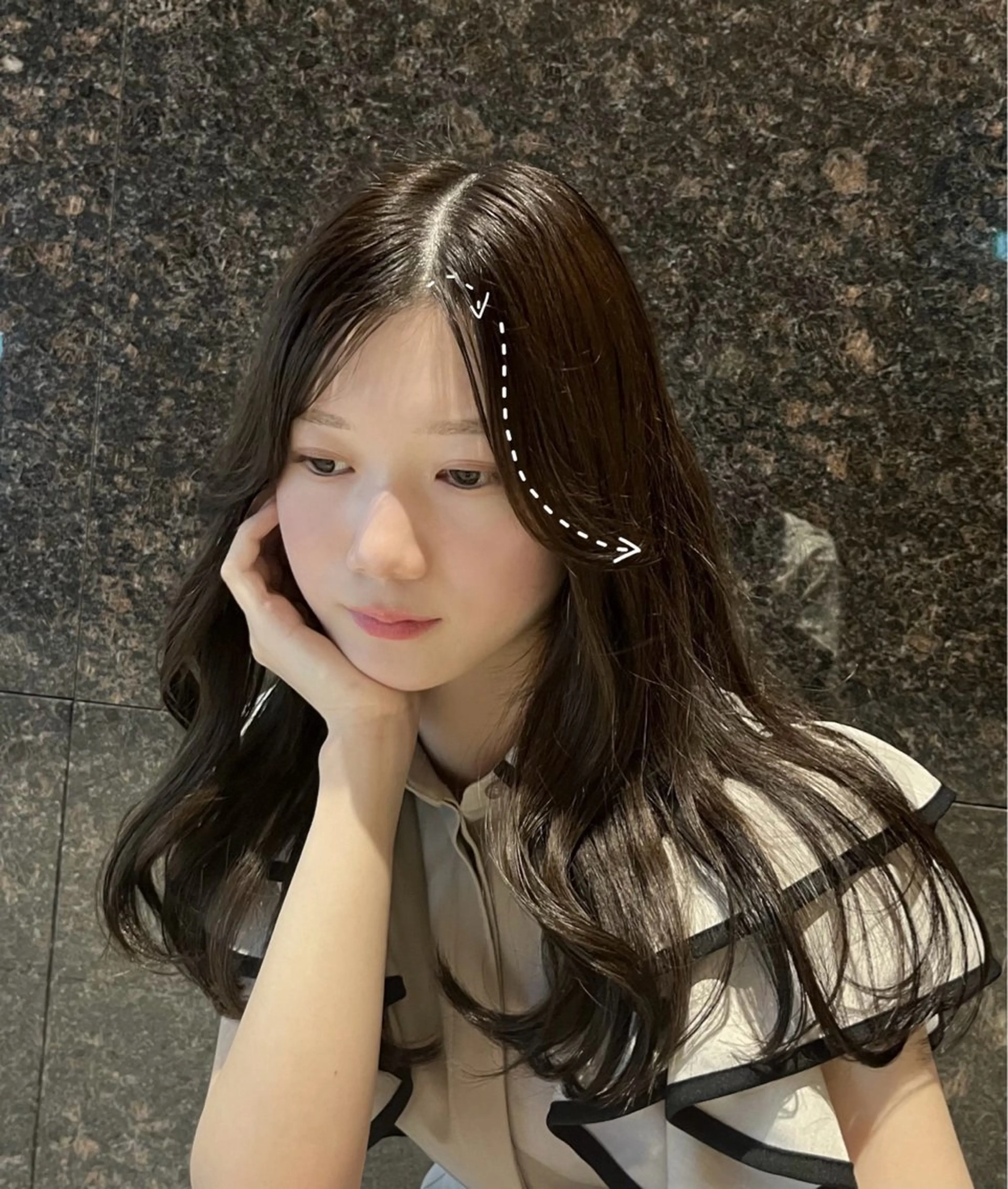 ロング カラー 韓国風ヘア 顔まわり/オフィス カラー/青栁優🔆のヘアスタイル