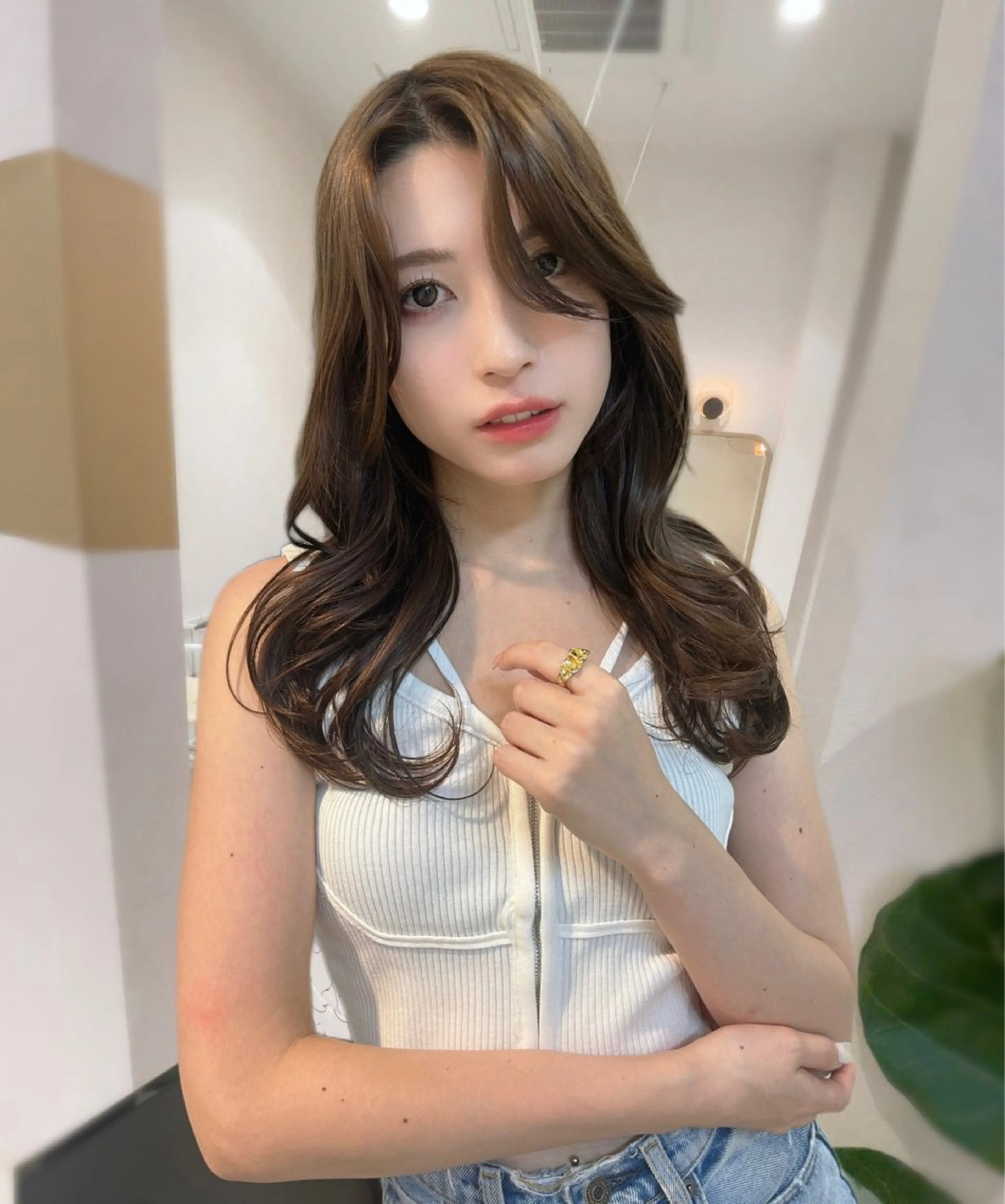 ロング カラー ブラウンカラー ヘーゼル レイヤーカット ロング 艶髪/モテヘア🎀 MIHOのヘアスタイル