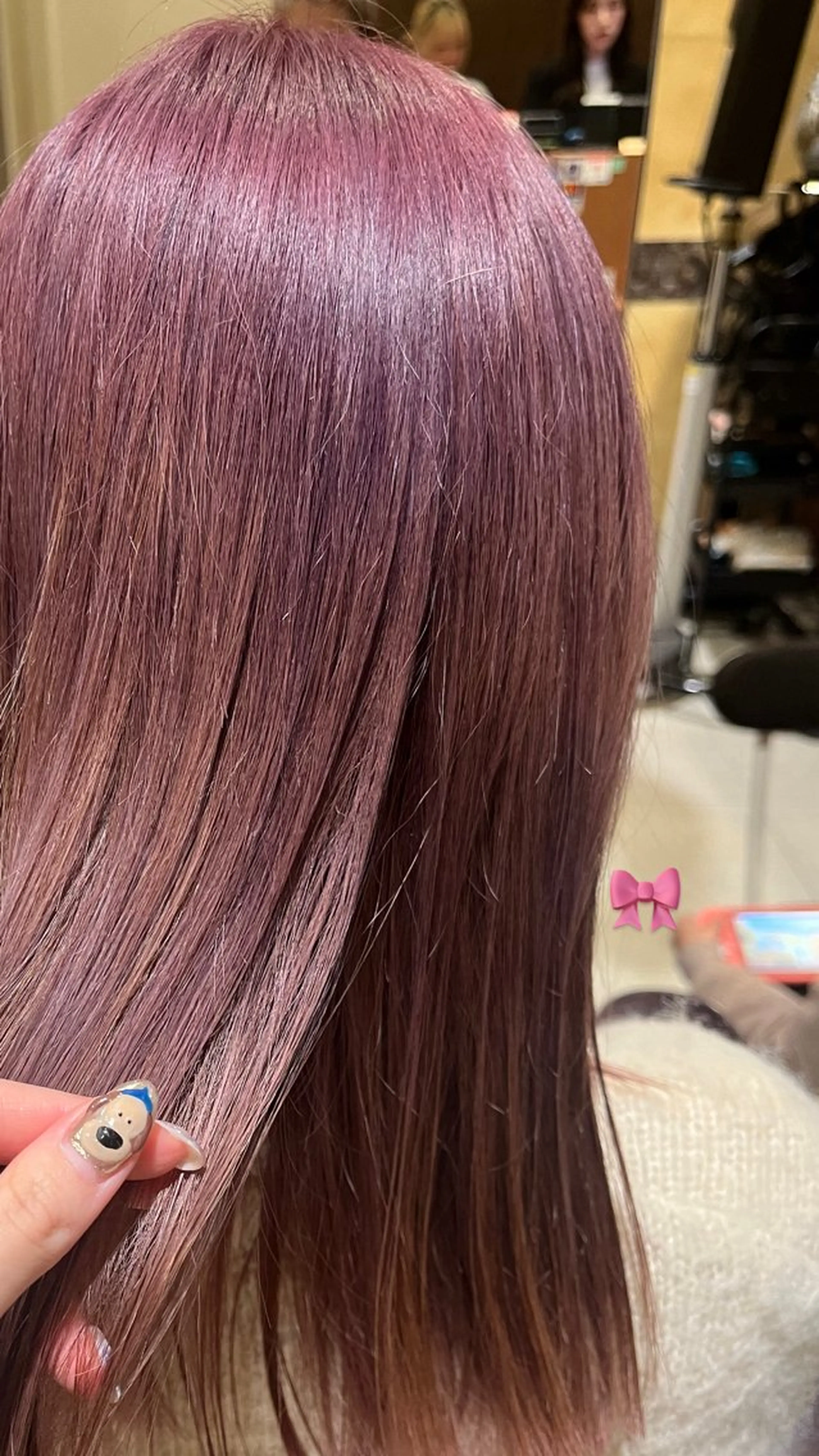 ミディアム カラー ヘアカラー ブリーチ・ツヤ髪特化 レイヤー🥝ルナのヘアスタイル