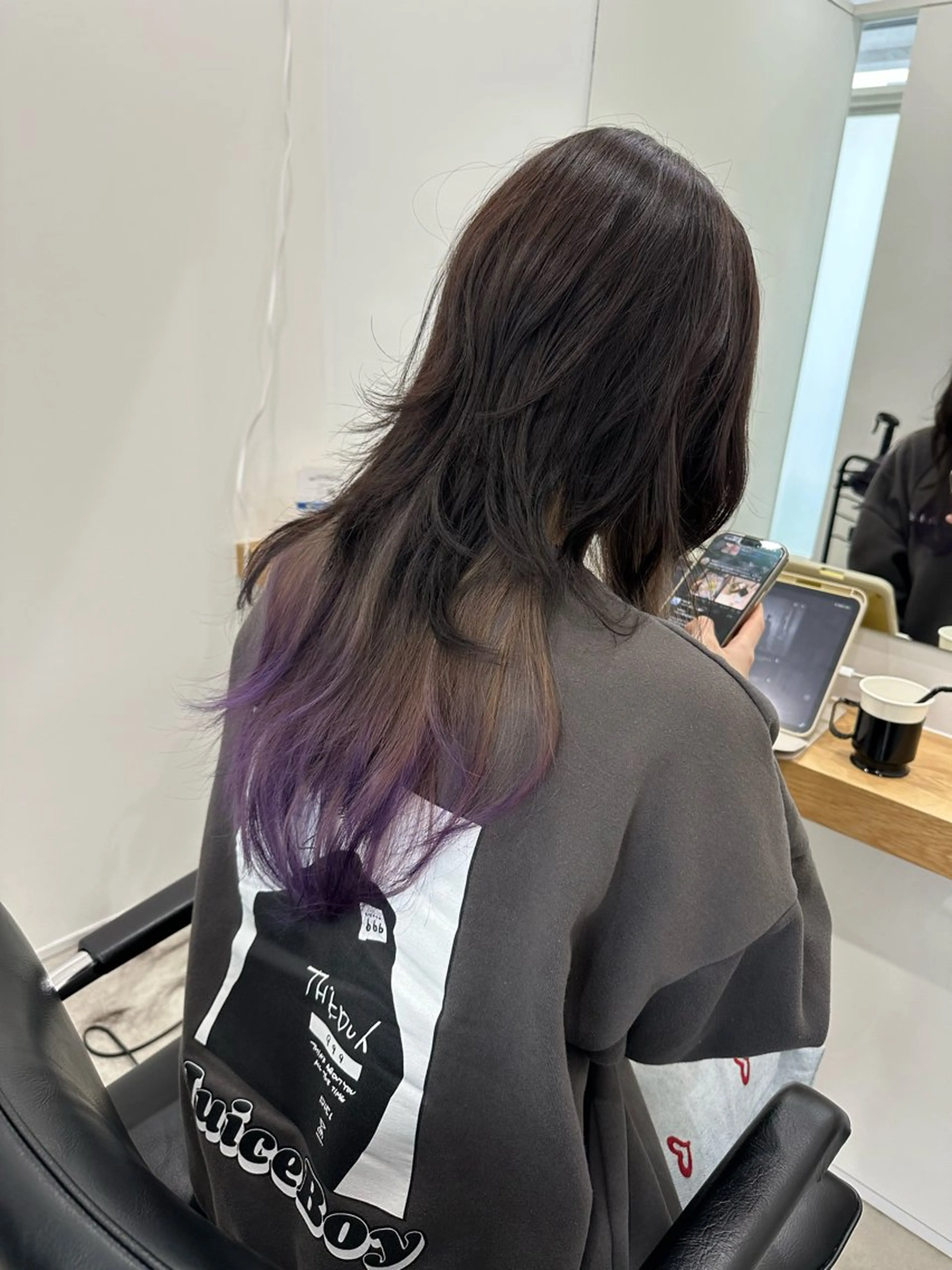 ロング カラー ブリーチ デザインカラー カット ヘアカラー トリートメント レイヤー/ナチュラル 💐nao.のヘアスタイル