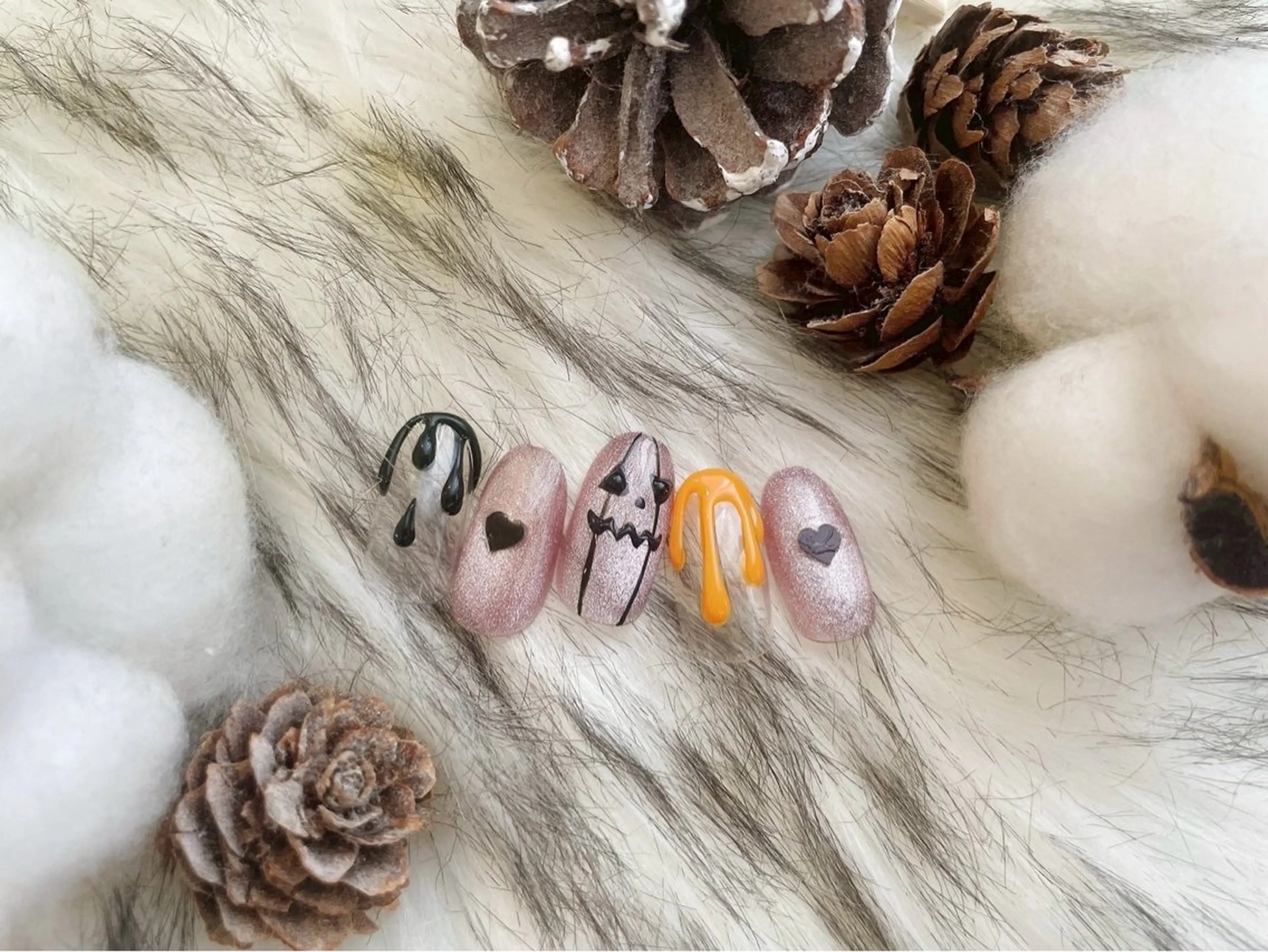 ネイル フットネイル ジェルネイル ハロウィン パラジェル kiki nail 二子玉川のネイルデザイン