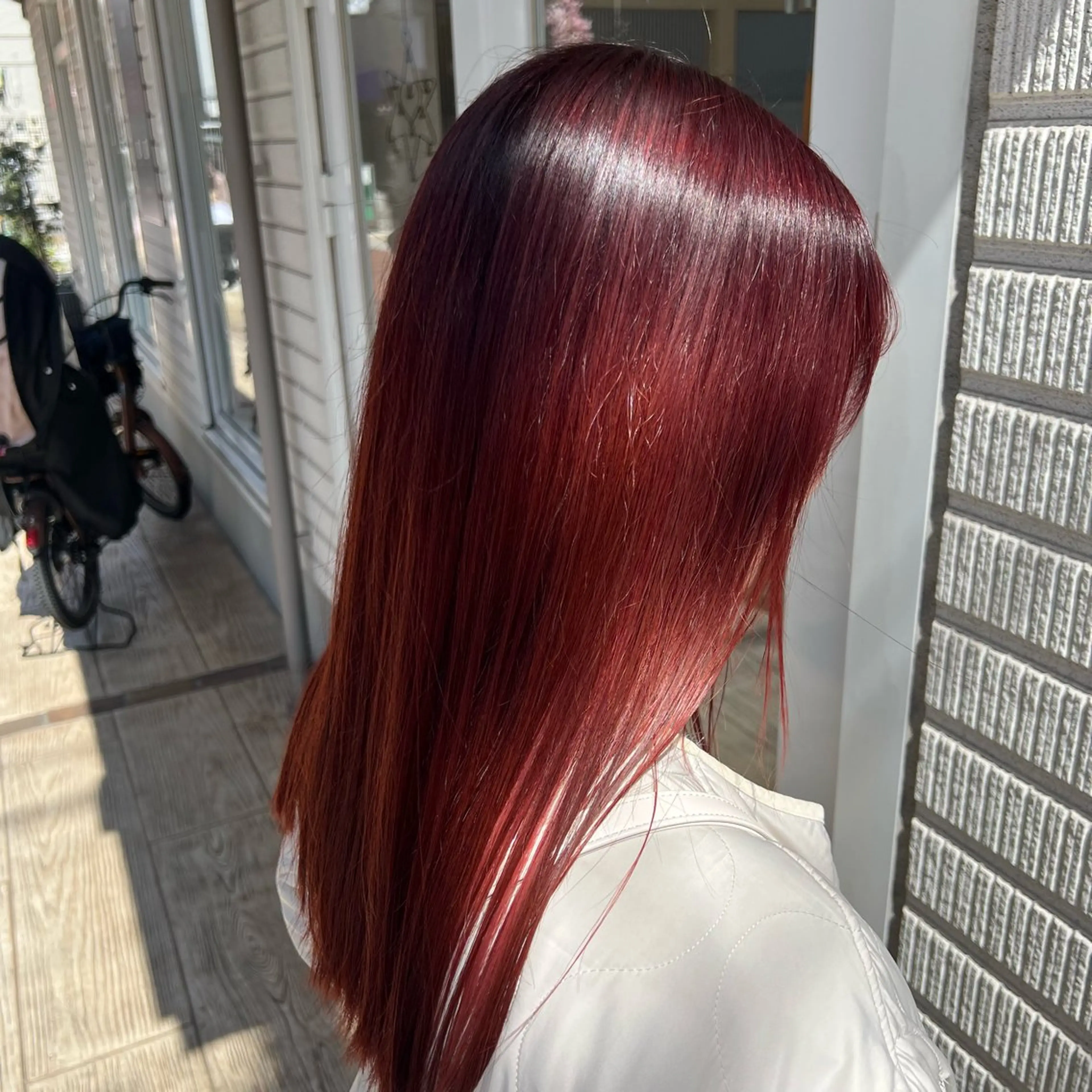 ロング カラー ボルドーカラー 🥀さとう ゆうな🥀のヘアスタイル
