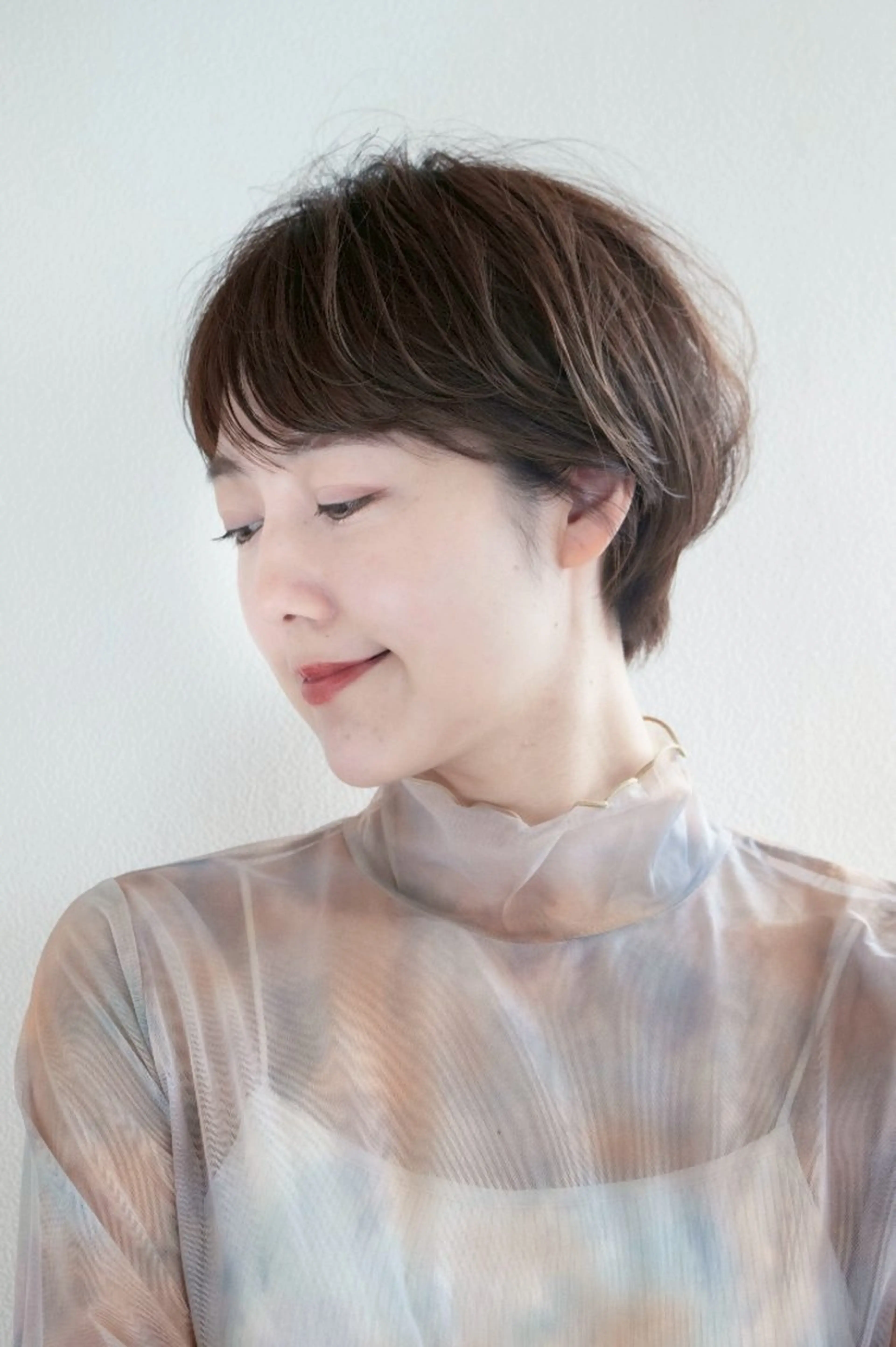 カラー ショート カット ヘアカラー トリートメント 深夜まで営業中‼️ レム髪質改善のヘアスタイル