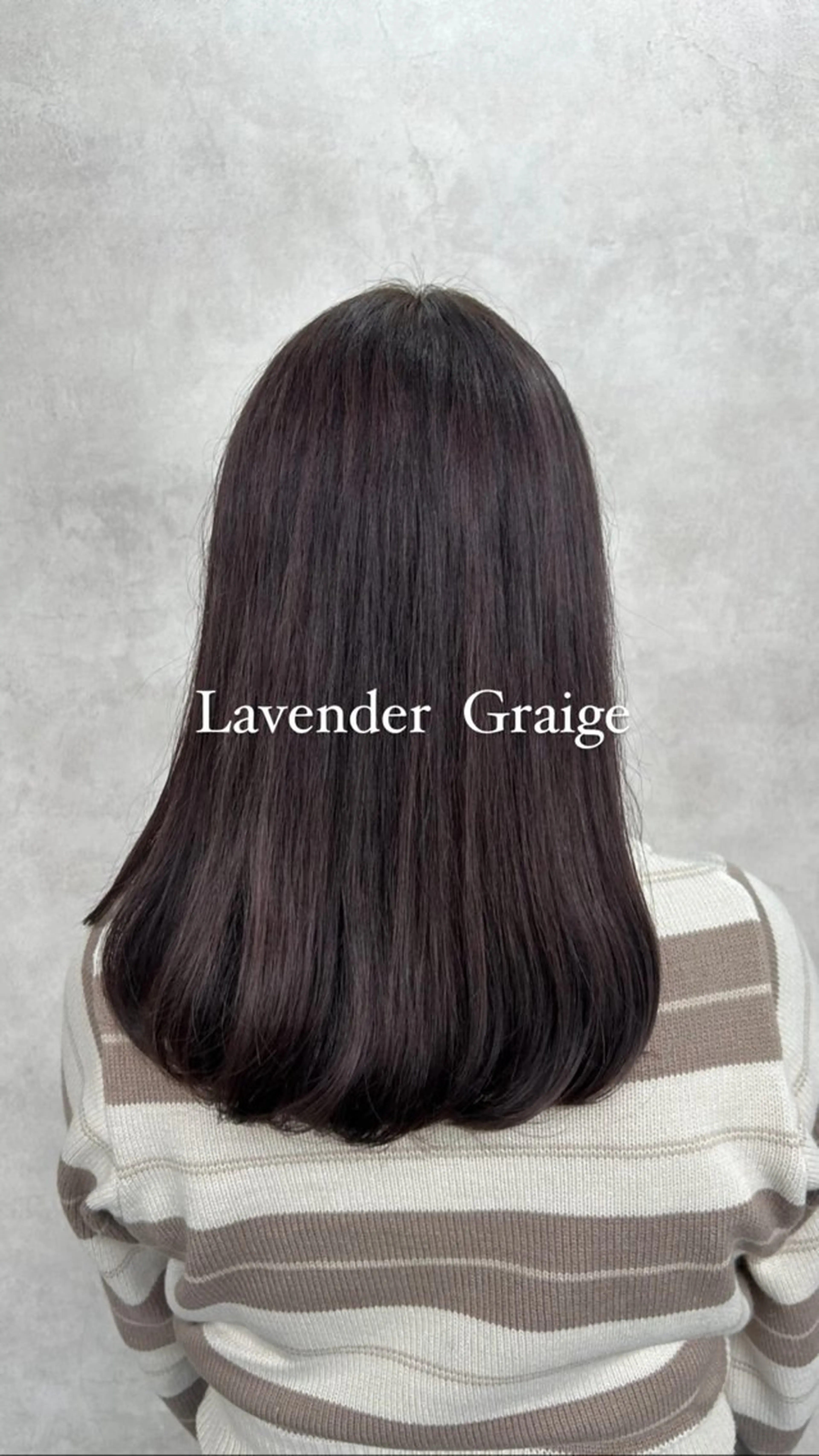 セミロング カラー グレージュ ラベンダーカラー ラベンダーグレージュ ラベンダーグレー 💎色落ち綺麗に白肌 ラベンダー💎りんのヘアスタイル