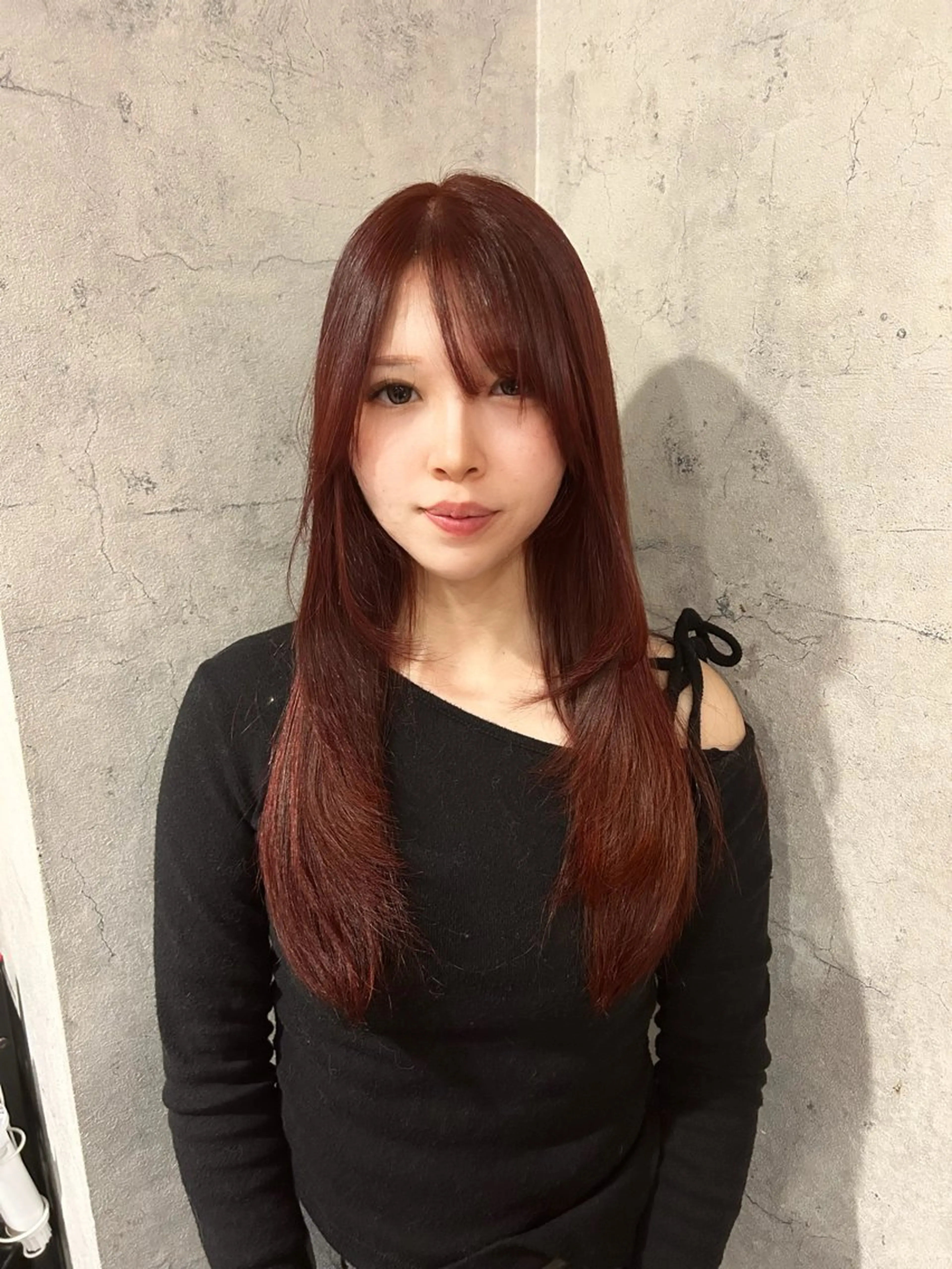 セミロング カラー ブリーチ ダブルカラー ブリーチなしカラー レッドカラー ヘアカラー パーソナルカラー 診断🍀マリンのヘアスタイル