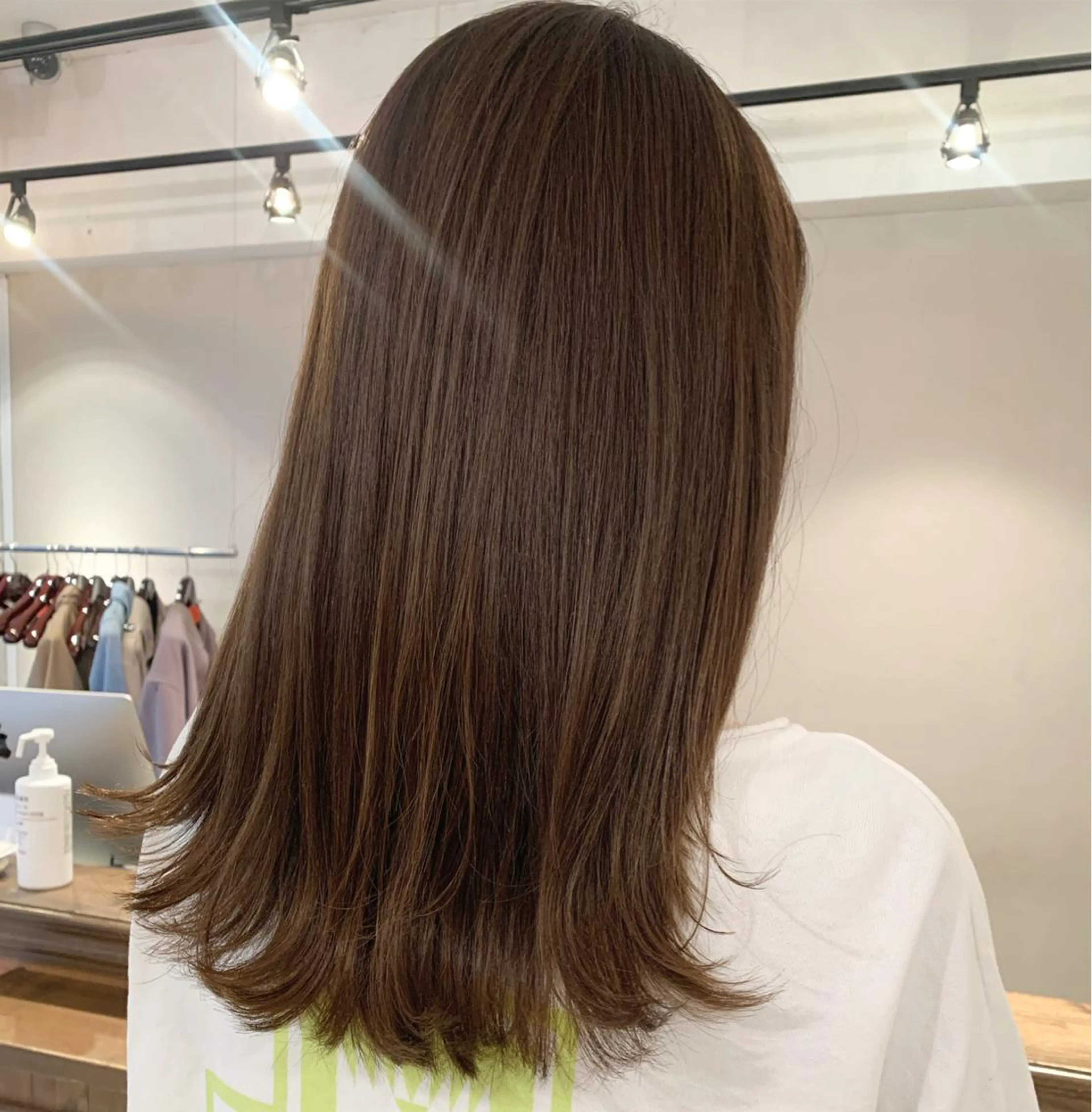 ロング カラー 透明感/オリーブ/ グレージュ/YUKAのヘアスタイル
