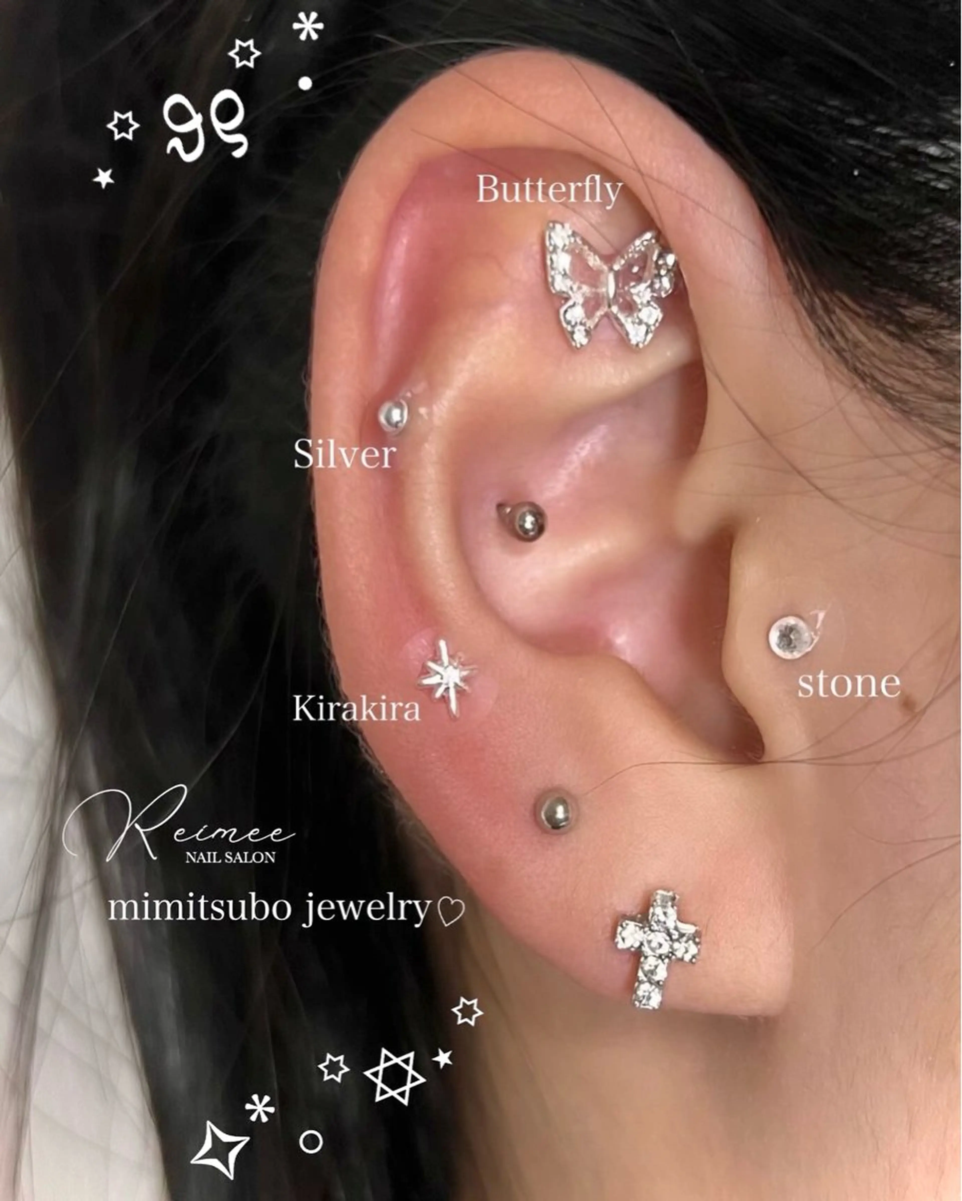 大人気🎀 耳つぼジュエリー👂🏻✨️の写真