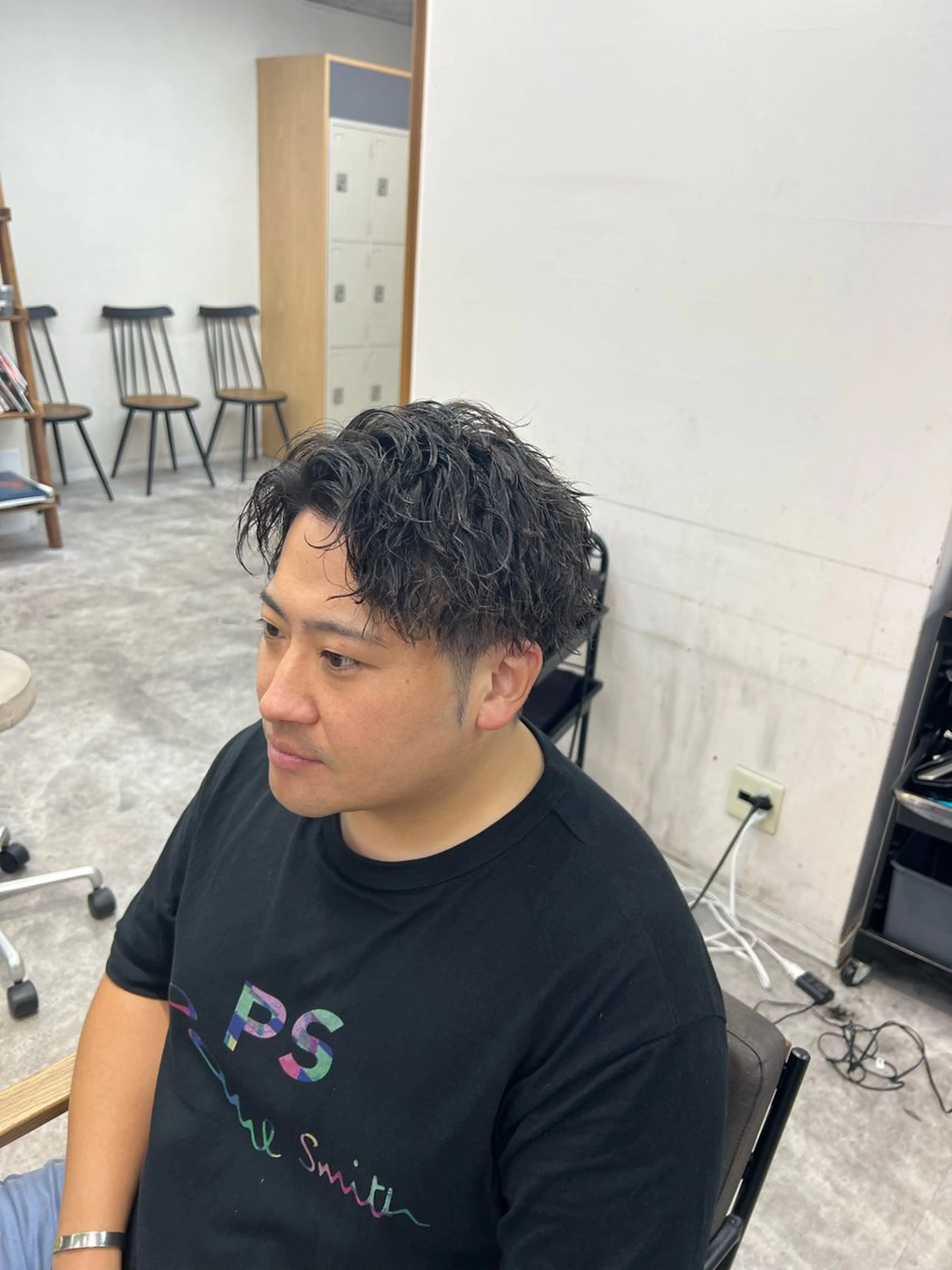 ショート パーマ ツイストスパイラルパーマ スパイラルパーマ カット パーマ DIECESHIBUYA.所属・メンズ似合わせ/ ビジネスヘア/比嘉のヘアスタイル