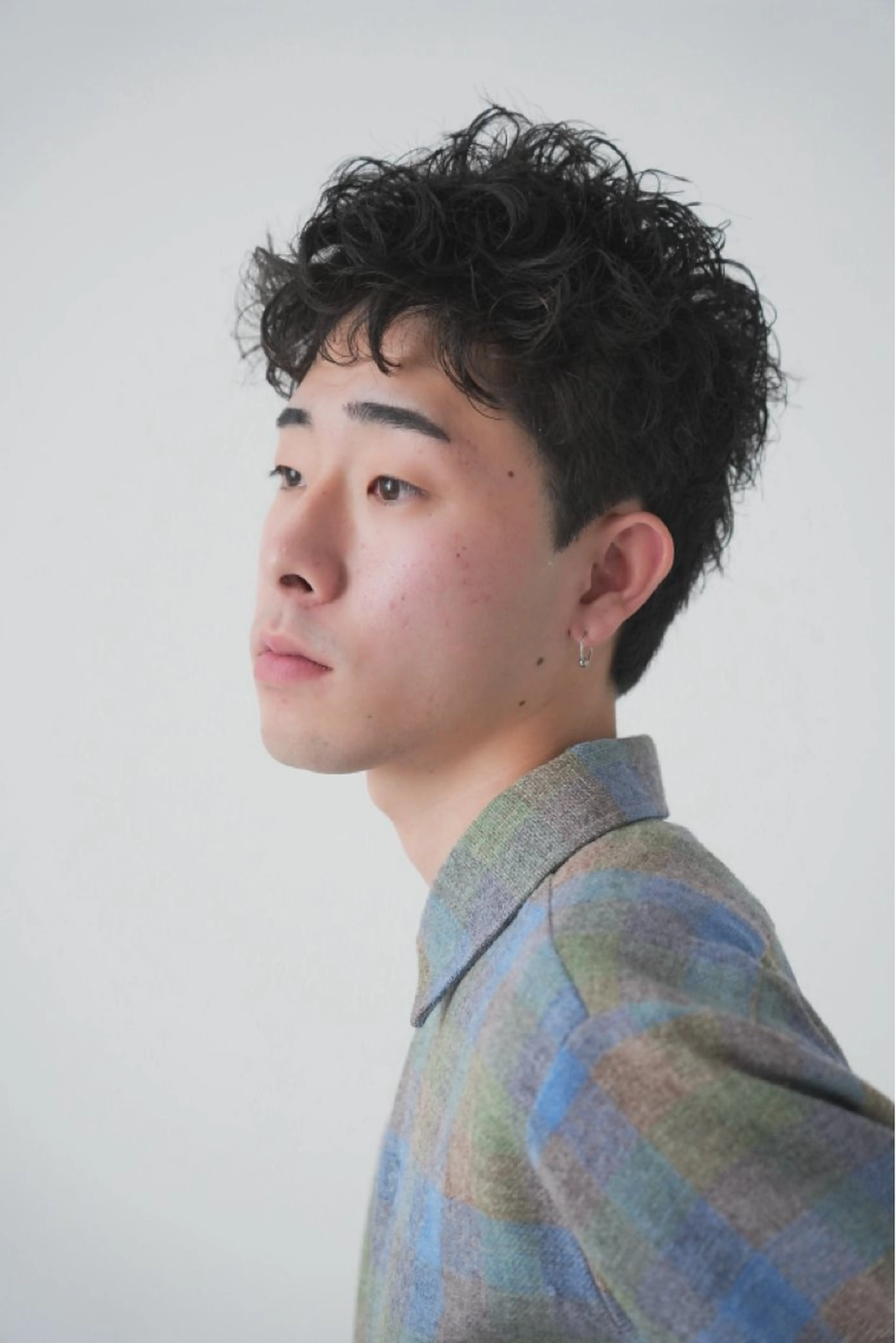 パーマ メンズ カット パーマ 心斎橋バレイヤージュ 小林勝貴のヘアスタイル