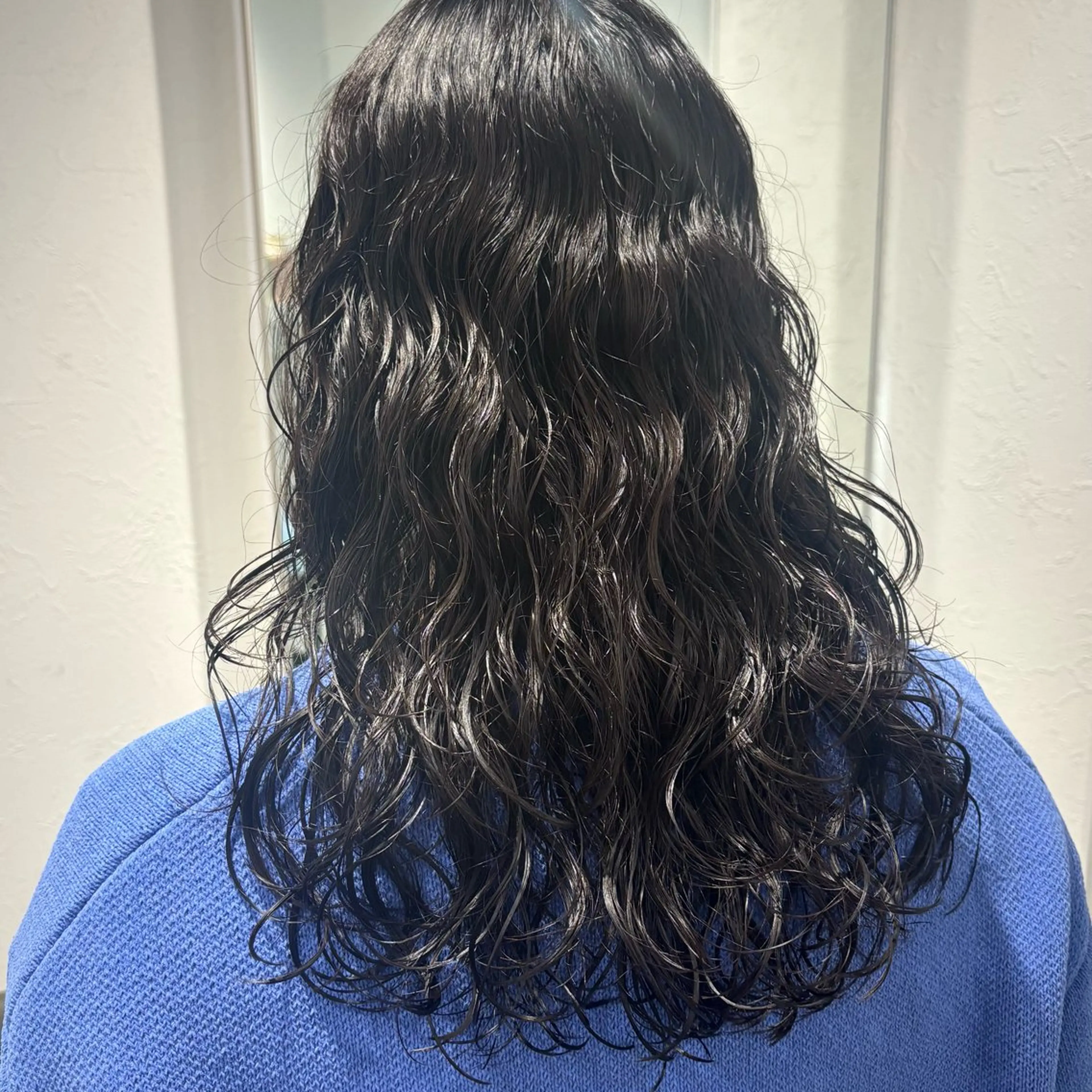 セミロング パーマ 髪質改善ストレート /暖色カラー🎀🪞のヘアスタイル