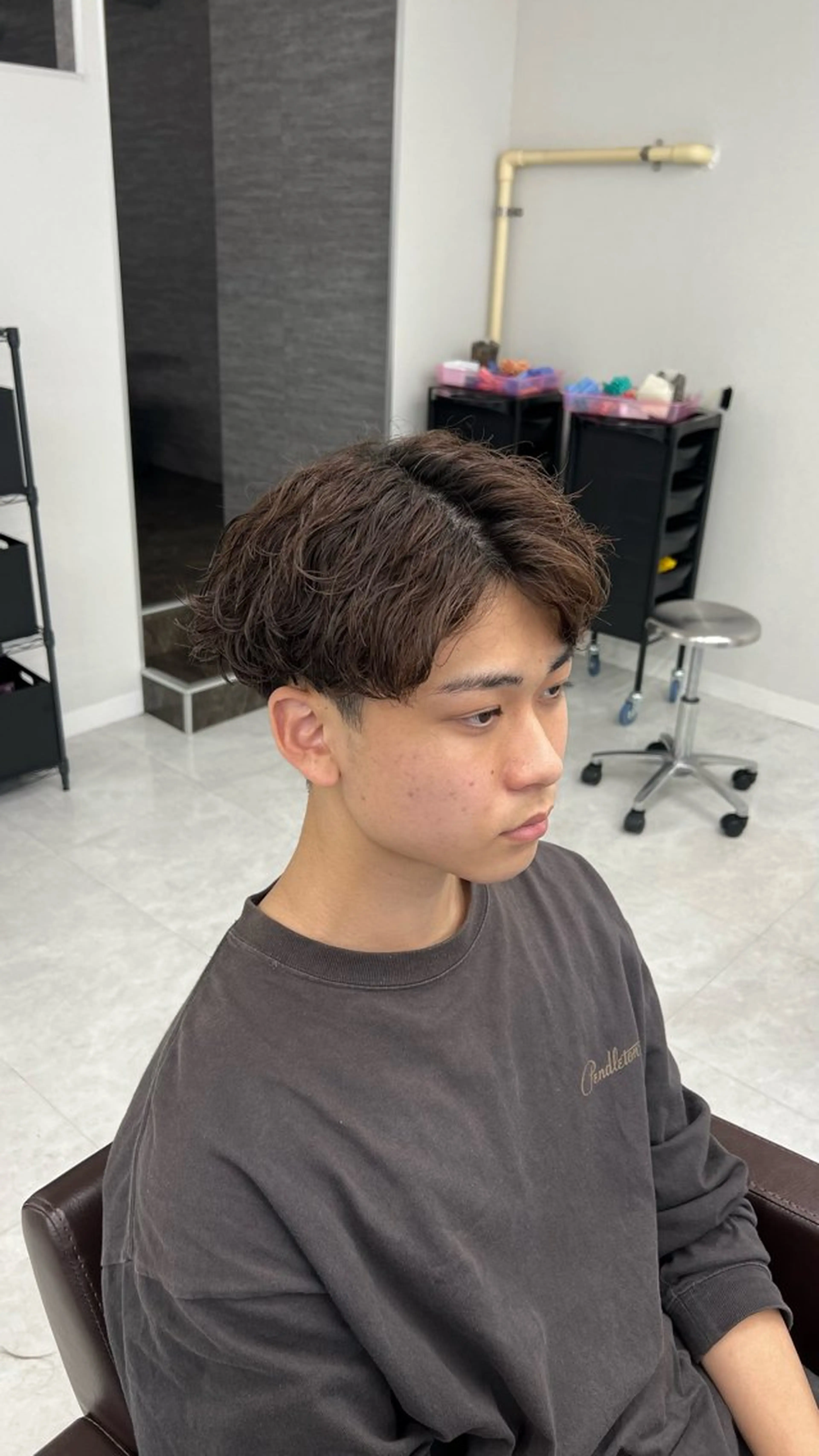 ショート パーマ メンズ カット パーマ ヘアセット 垢抜けメンズパーマ/ DAICHIのヘアスタイル