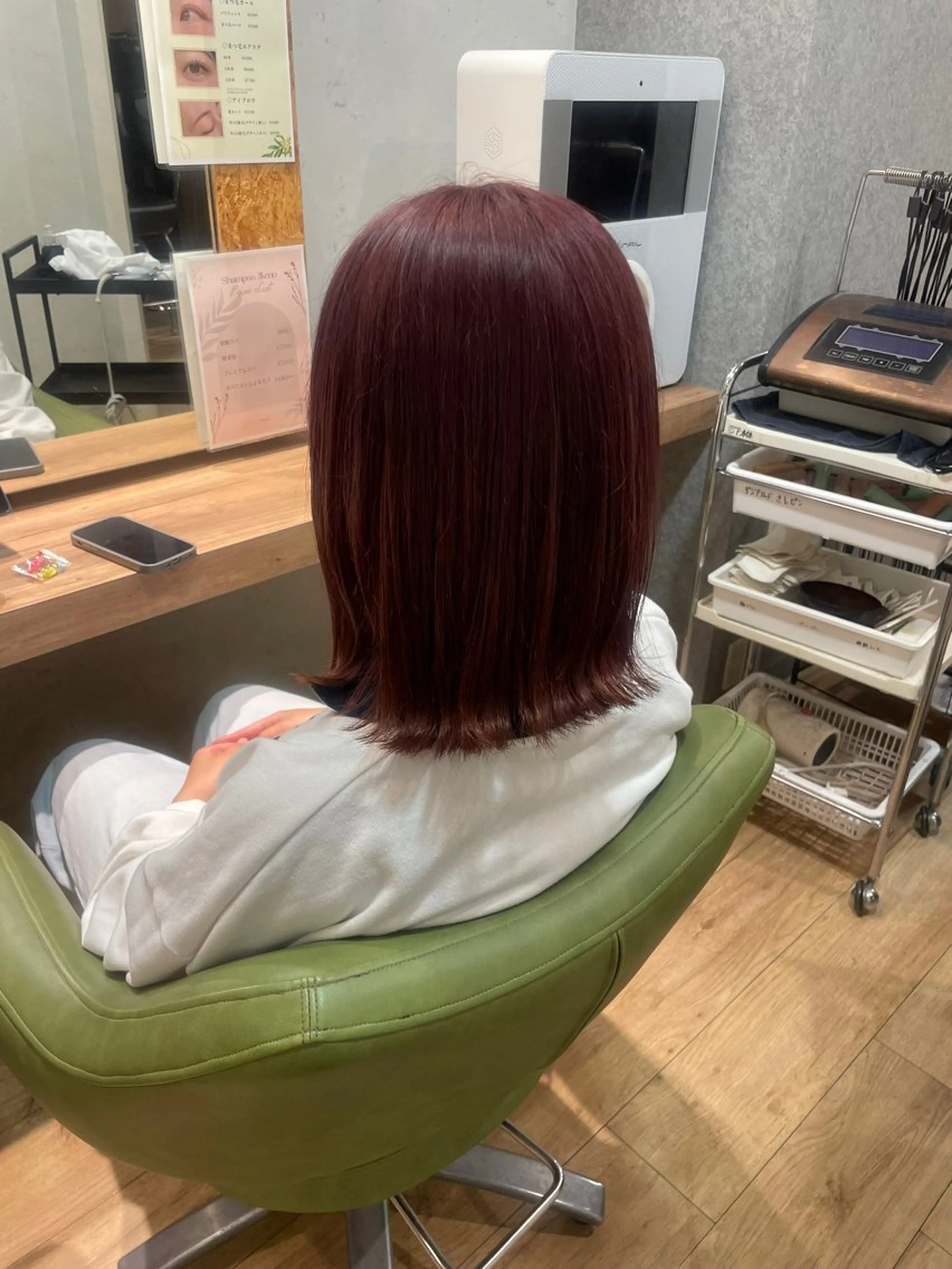 ミディアム カラー ブリーチ ピンクカラー 髪質改善/Bloss om🌷高橋沙衣のヘアスタイル