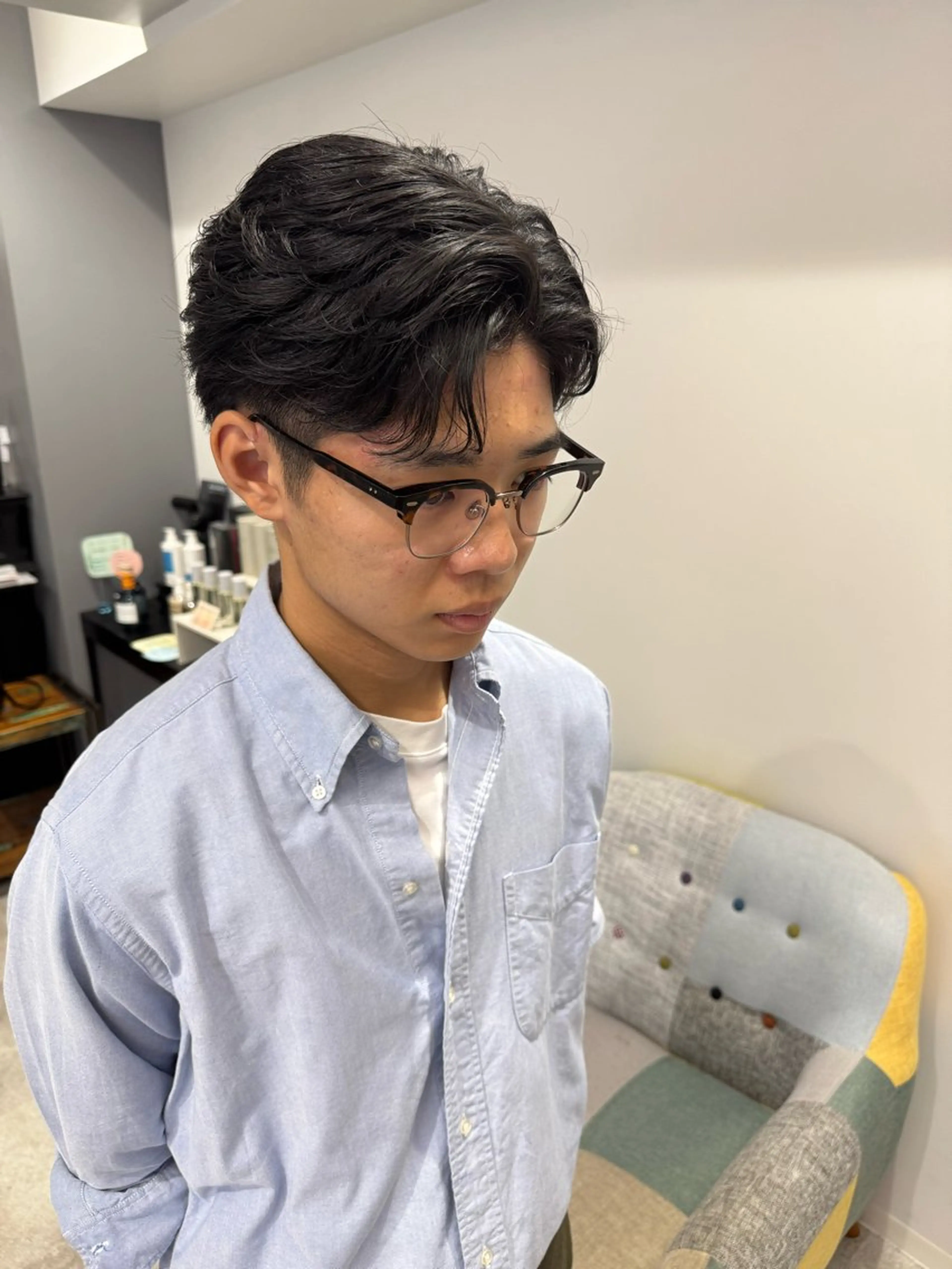 メンズ カット 大名/透明感カラー/ 中明度カラー/徹平のヘアスタイル