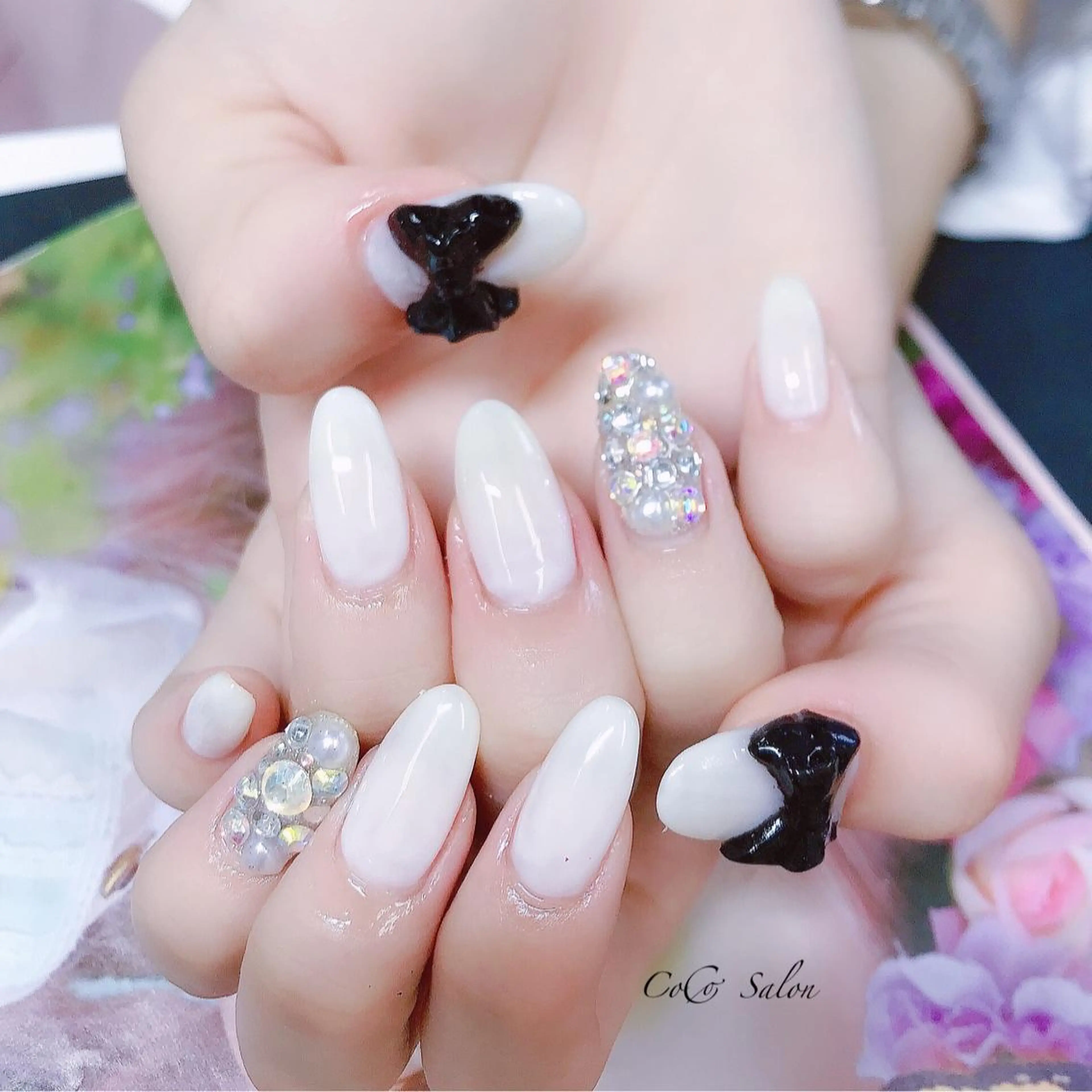 ネイル 長さ出し ジェルネイル キラキラネイル オフィスネイル ワンカラーネイル ハンドネイル CoCoSalon ネイル/まつ毛予約のネイルデザイン