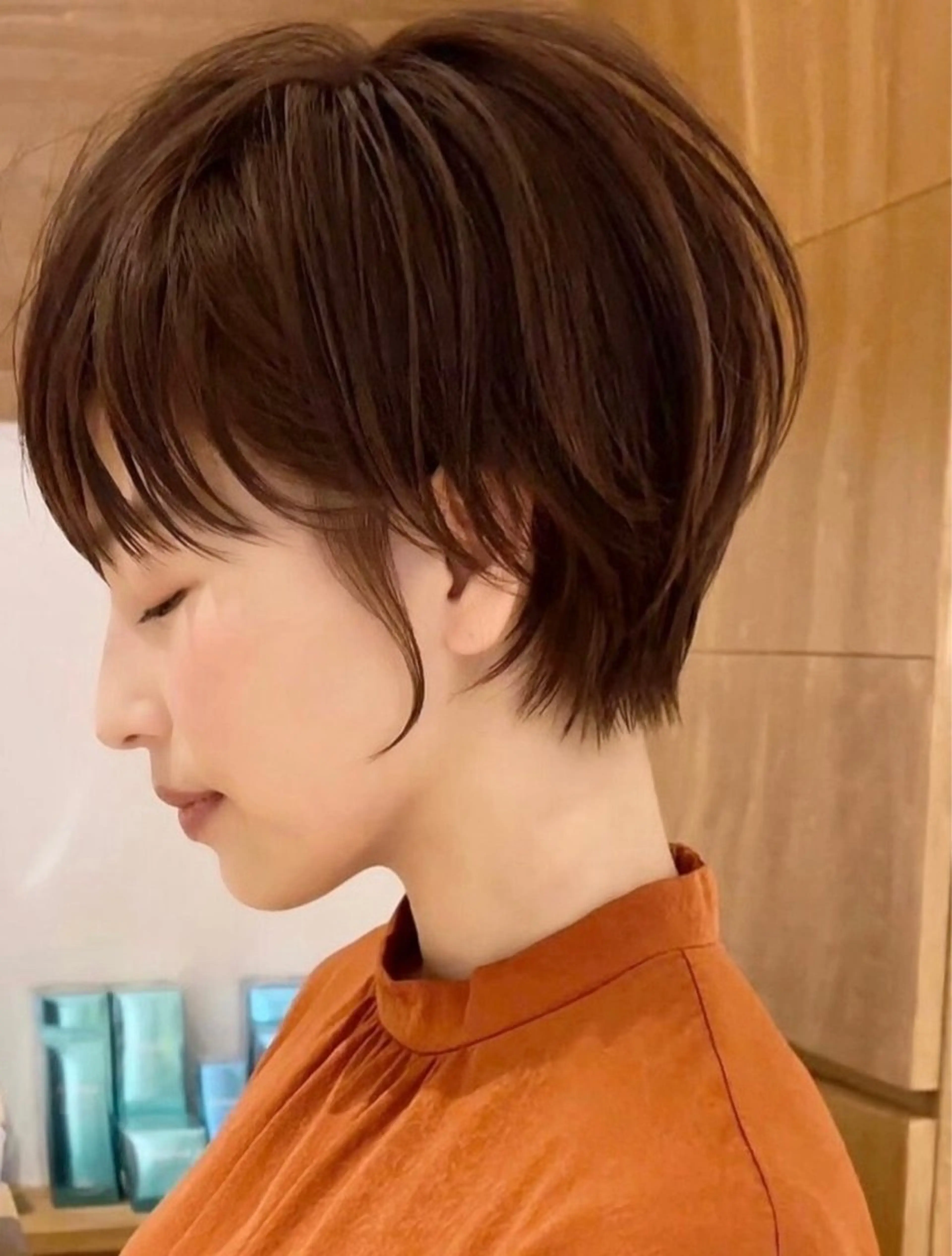 ショート ショートボブ ボブ かきあげバング 髪質改善 オン眉 i.Ehime所属・VIEW EHIME 齋藤  あつきのヘアスタイル