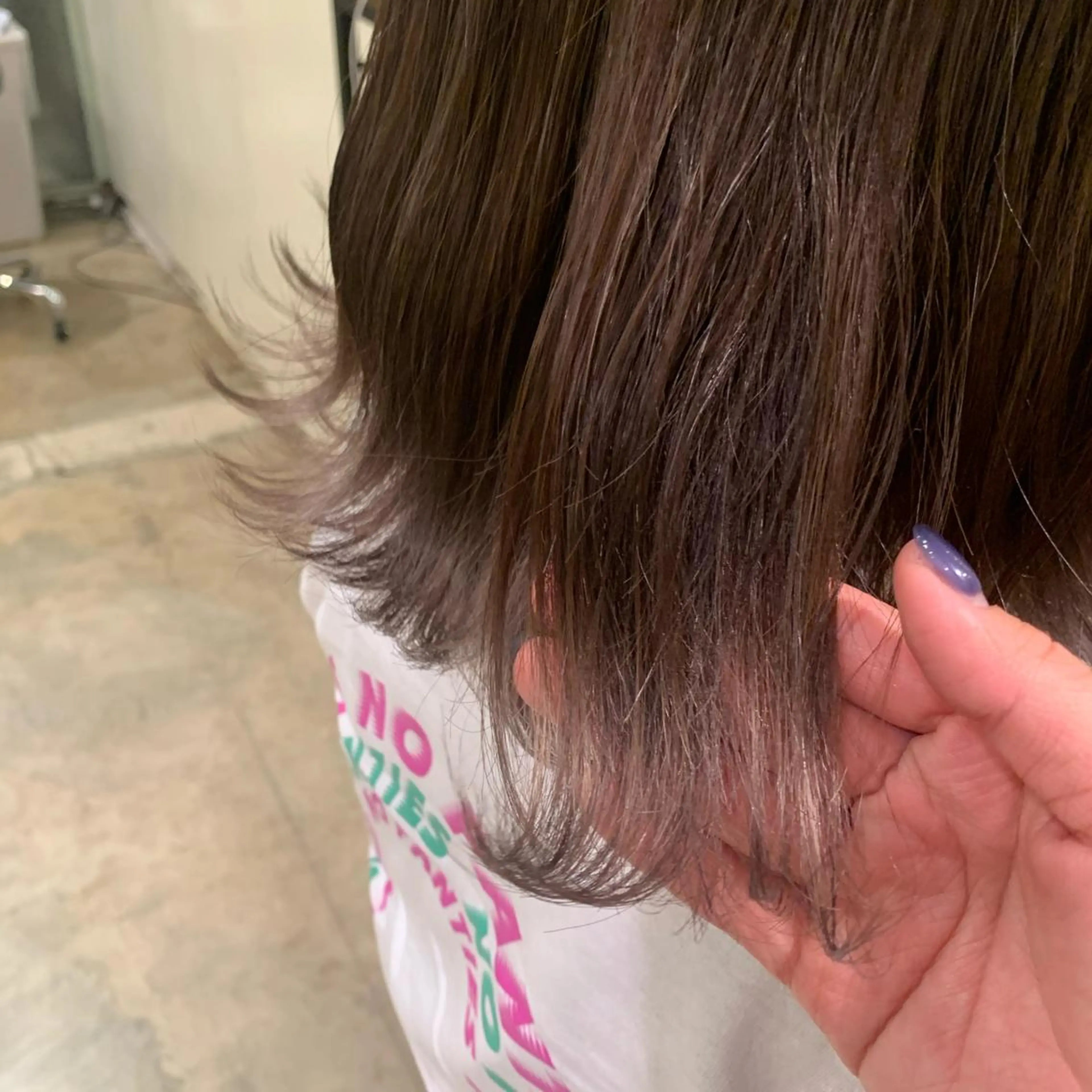 ミディアム カラー 【完全個室】髪質改善 暖色カラー/山崎唯奈のヘアスタイル