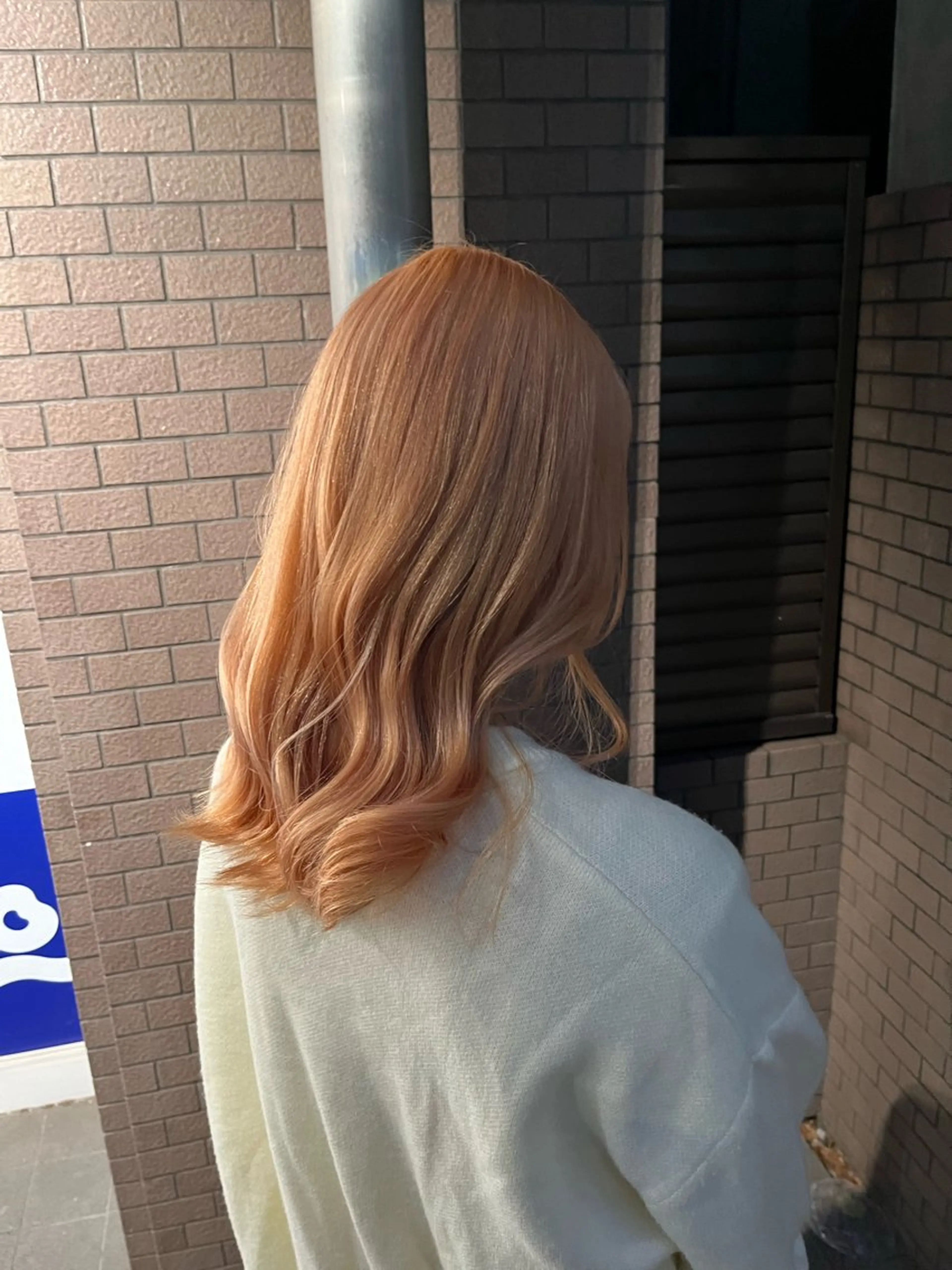 セミロング カラー ヘアカラー トリートメント 艶髪/ハイトーン/ ヘアセット/モエノのヘアスタイル