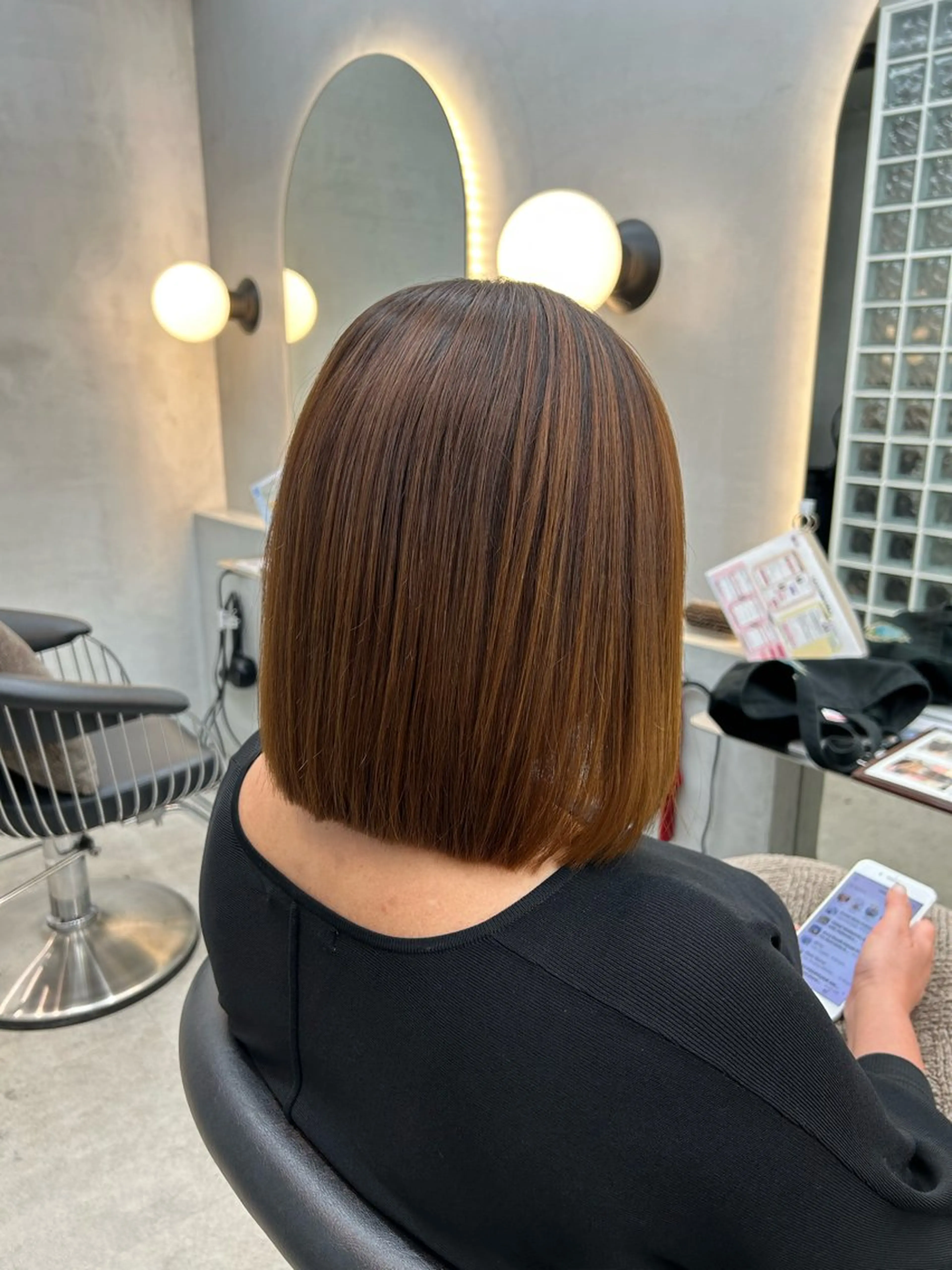 ミディアム レイヤー/艶髪 縮毛矯正🌱  赤石のヘアスタイル