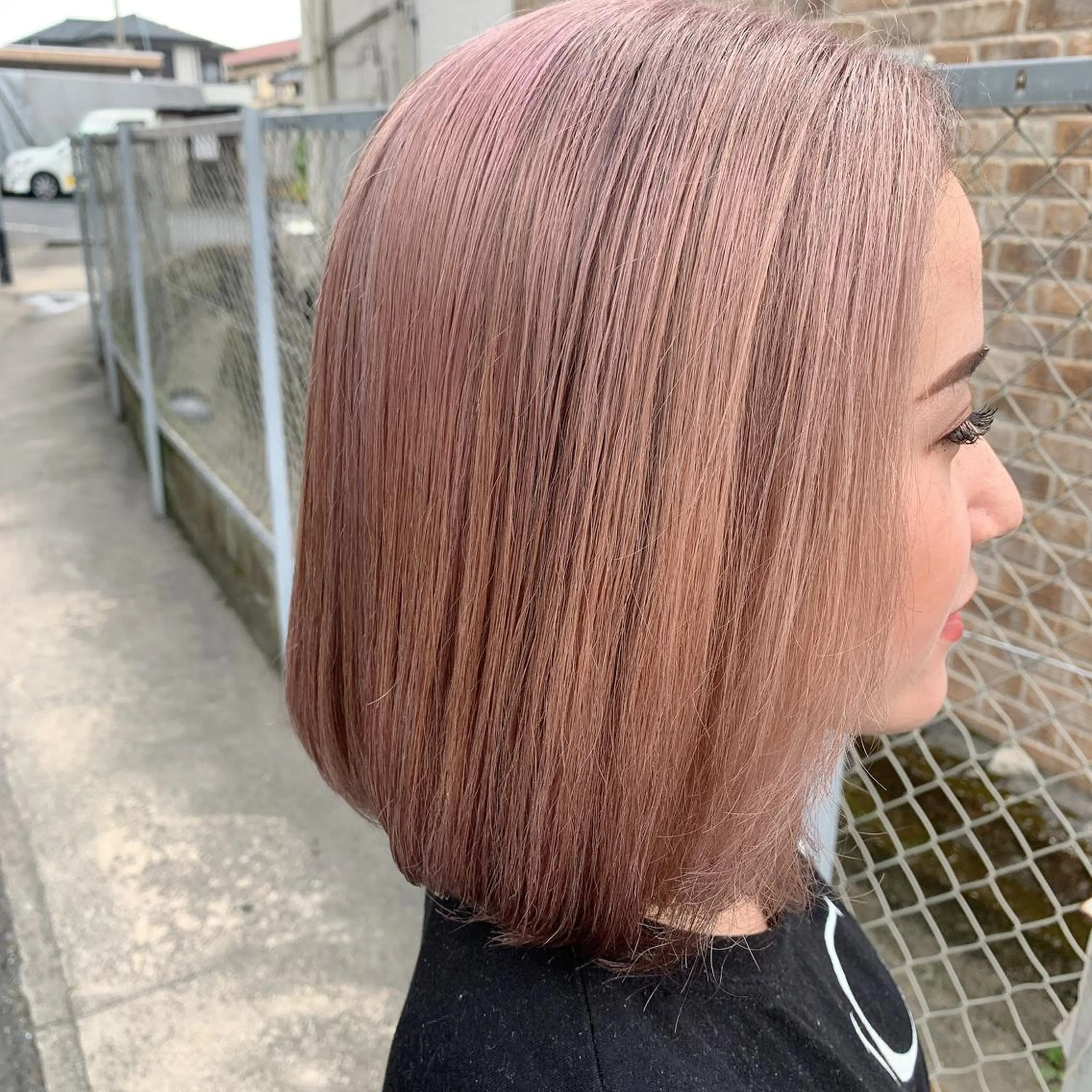 ショート カラー ベージュカラー ピンクカラー ピンクベージュ MIL心斎橋所属・Clair クレアのヘアスタイル