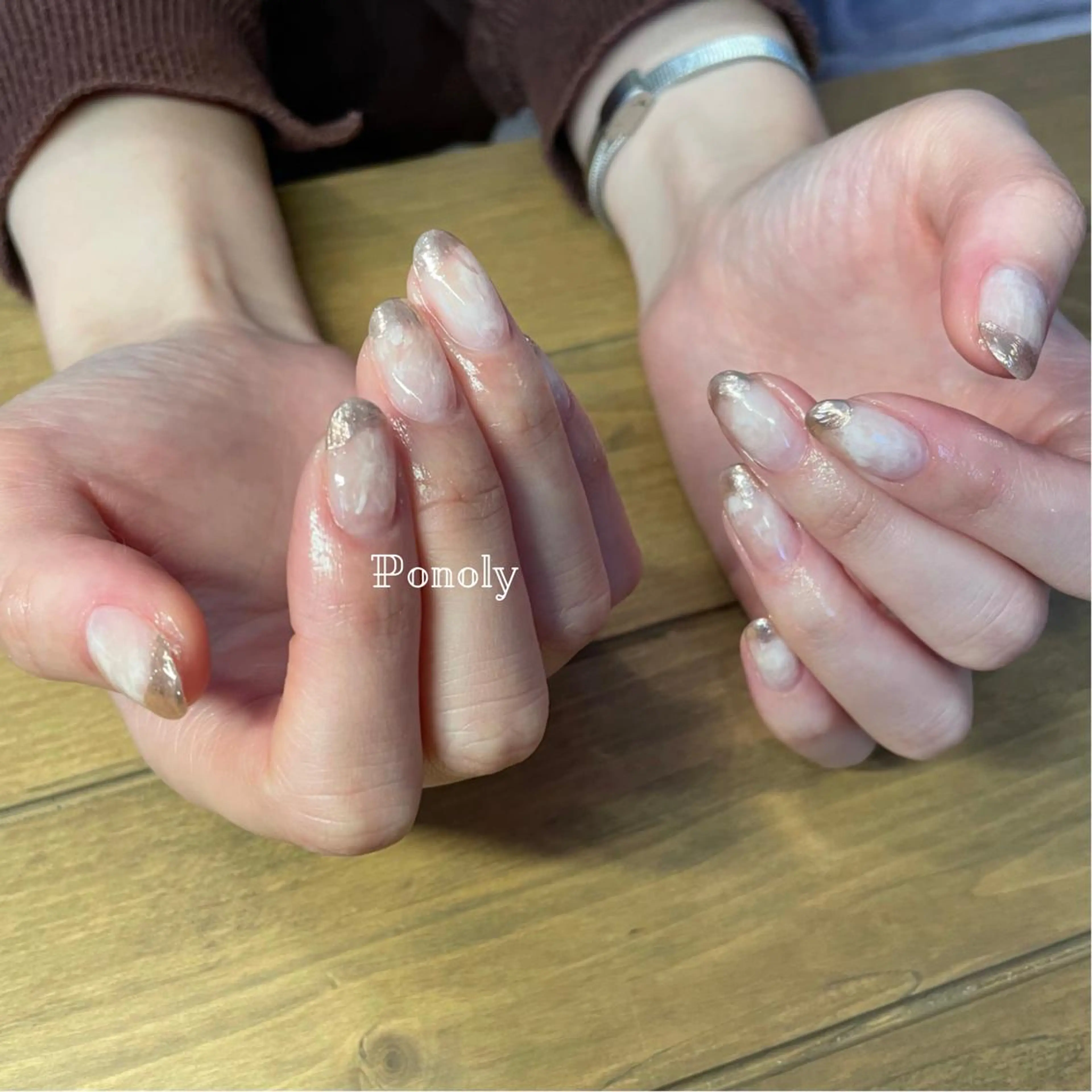 ミディアム ネイル ジェルネイル マグネットネイル ニュアンスネイル ワンカラーネイル パラジェル 10ten所属・10ten Mikiのネイルデザイン