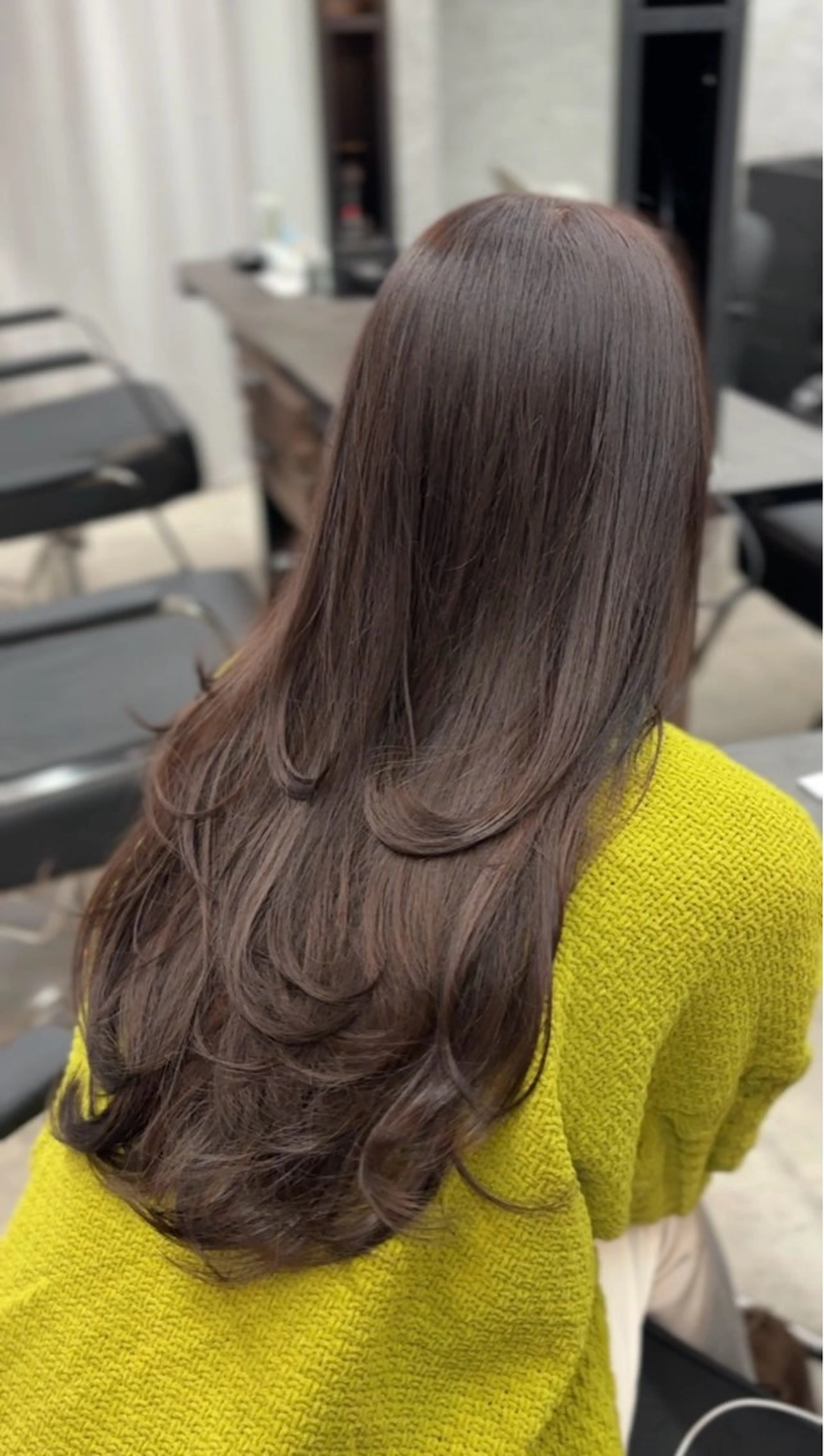 セミロング カット ヘアカラー トリートメント 最高級人毛 100%エクステ茉央のヘアスタイル