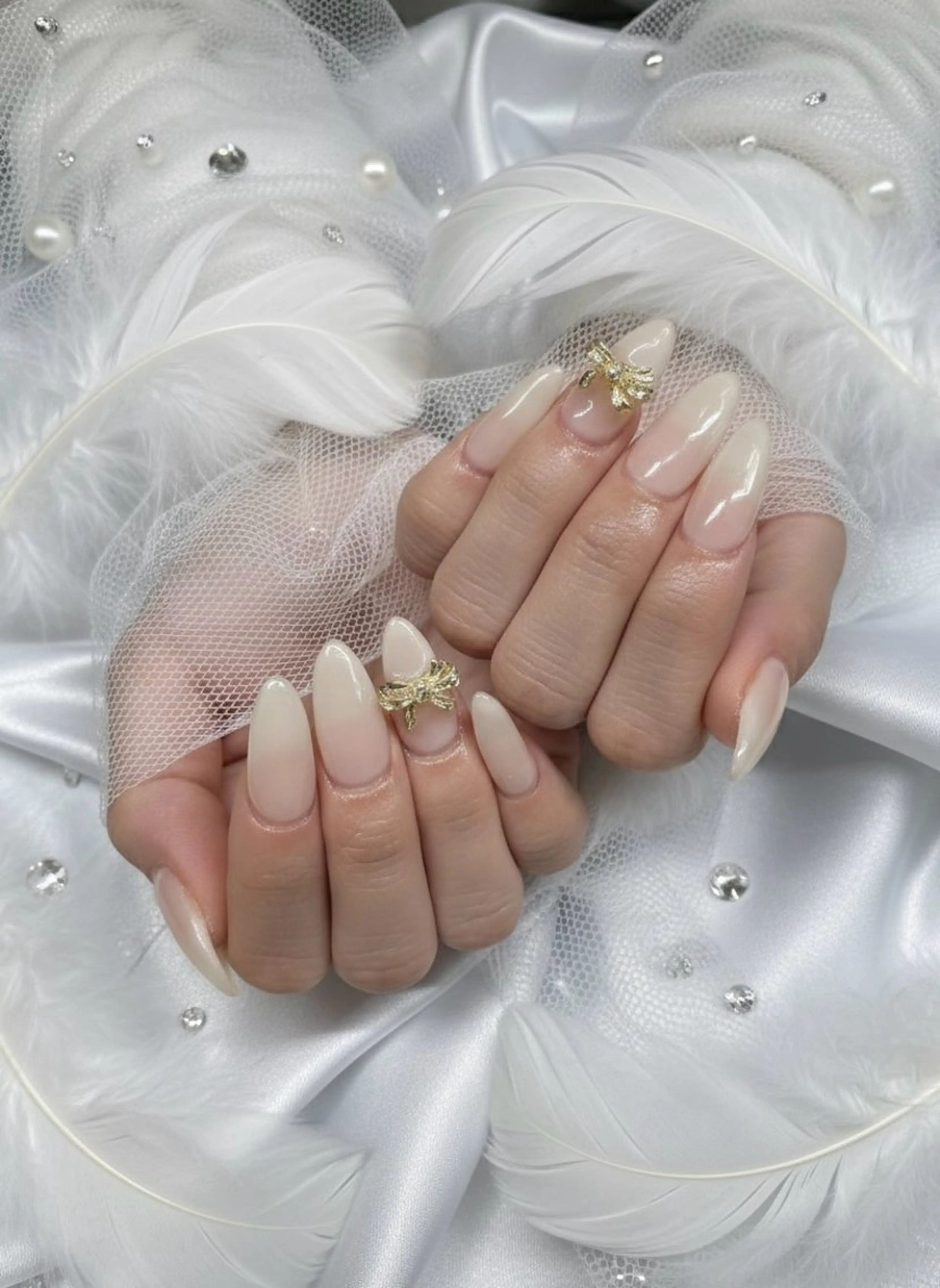 ネイル ホワイト ハンドネイル TUNEHA堂 矢場町栄5丁目のネイルデザイン