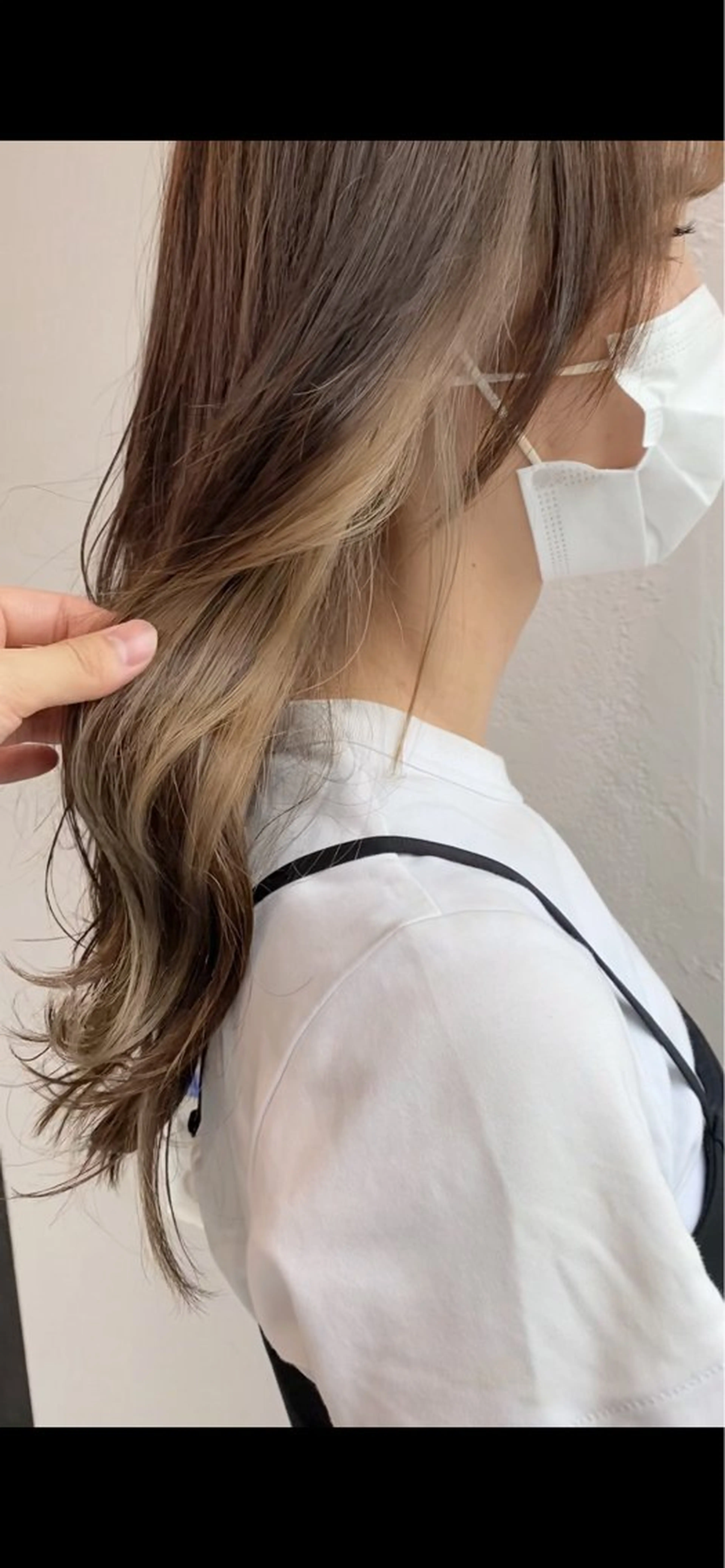 ミディアム カラー ベージュカラー ブリーチ ケアブリーチ ダブルカラー インナーカラー カット ヘアカラー トリートメント インナーカラー/レイ ヤーカット♡/マキシのヘアスタイル